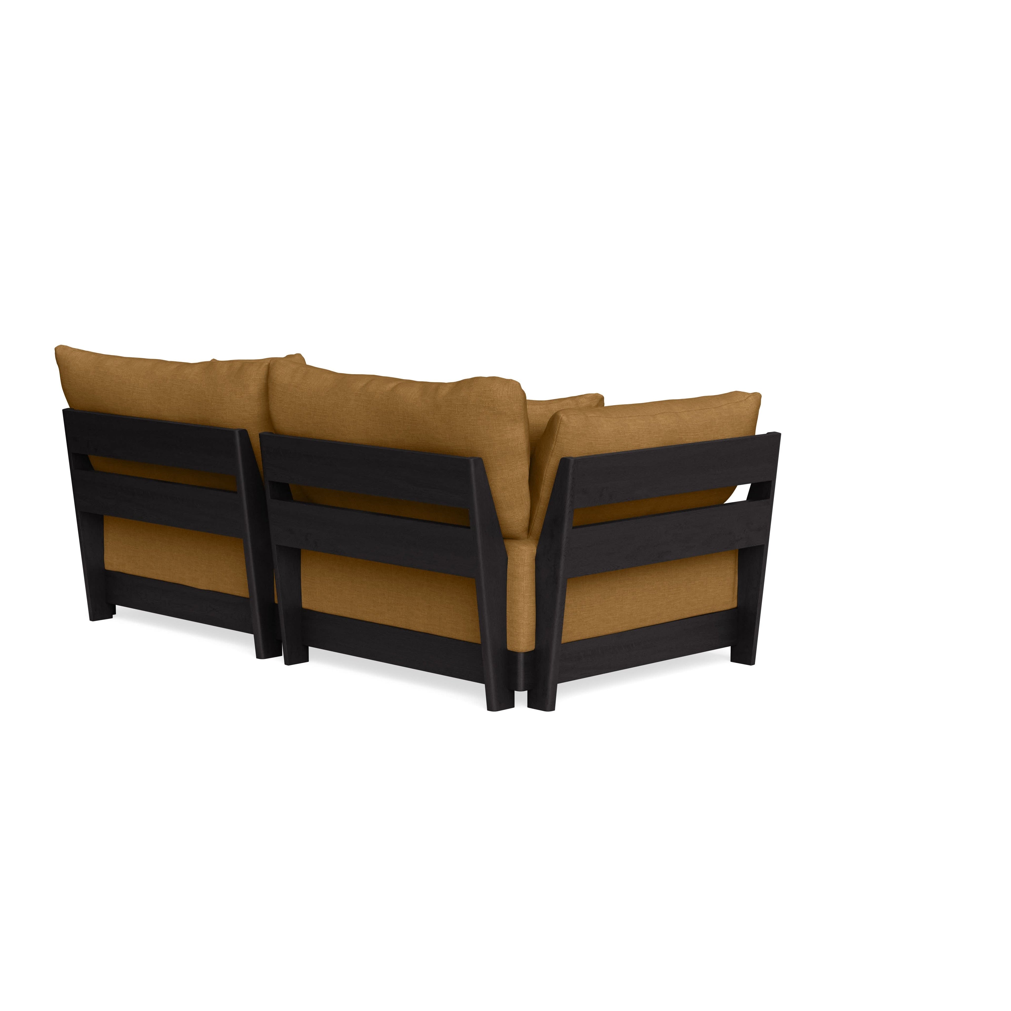 Modular Bondi Black 2-Seater Sofa in Dijon | Classic Blend