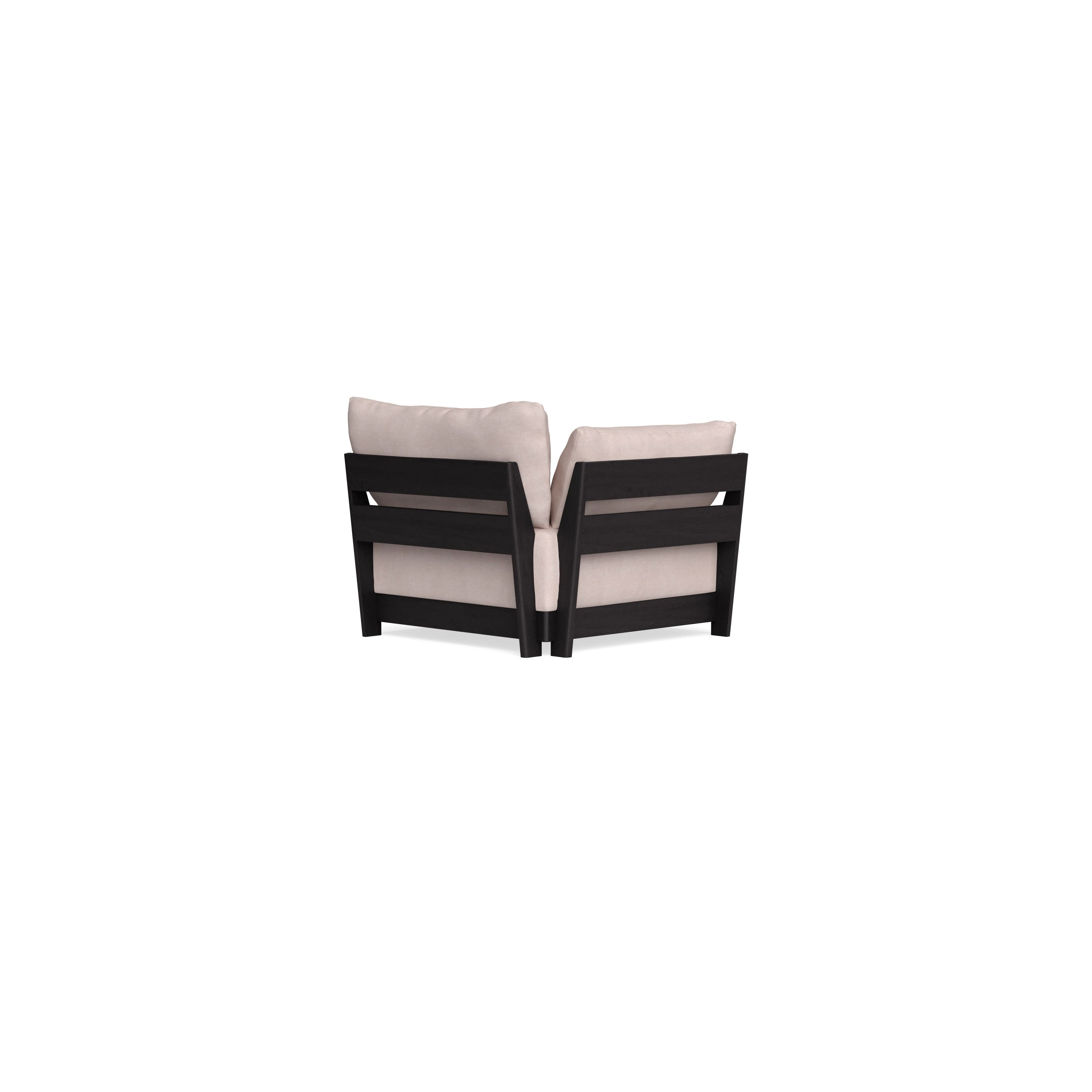 Modular Bondi Black End Chair in Blush | Memory Foam Blend