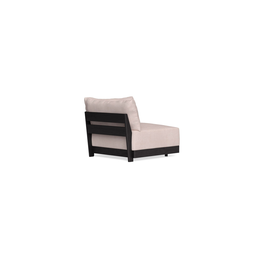 Modular Bondi Black Corner Chair in Blush | Memory Foam Blend
