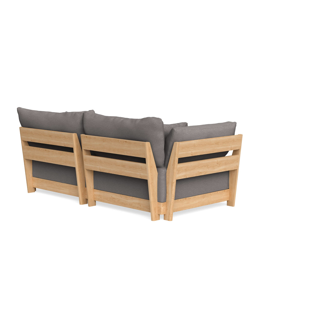 Modular Bondi Latte 2-Seater Sofa in Cement | Memory Foam Blend