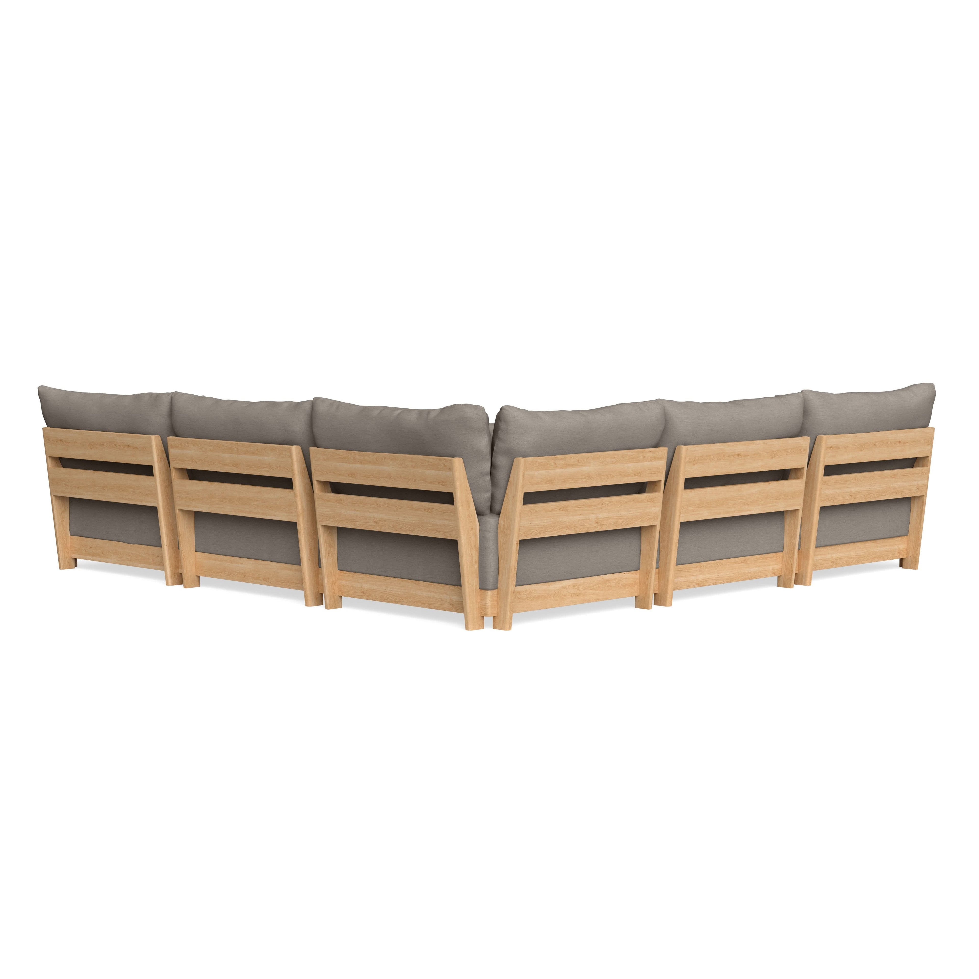 Slipcover Only - Modular Bondi 5-Seater Corner Sectional + Ottoman in Cinder Gray
