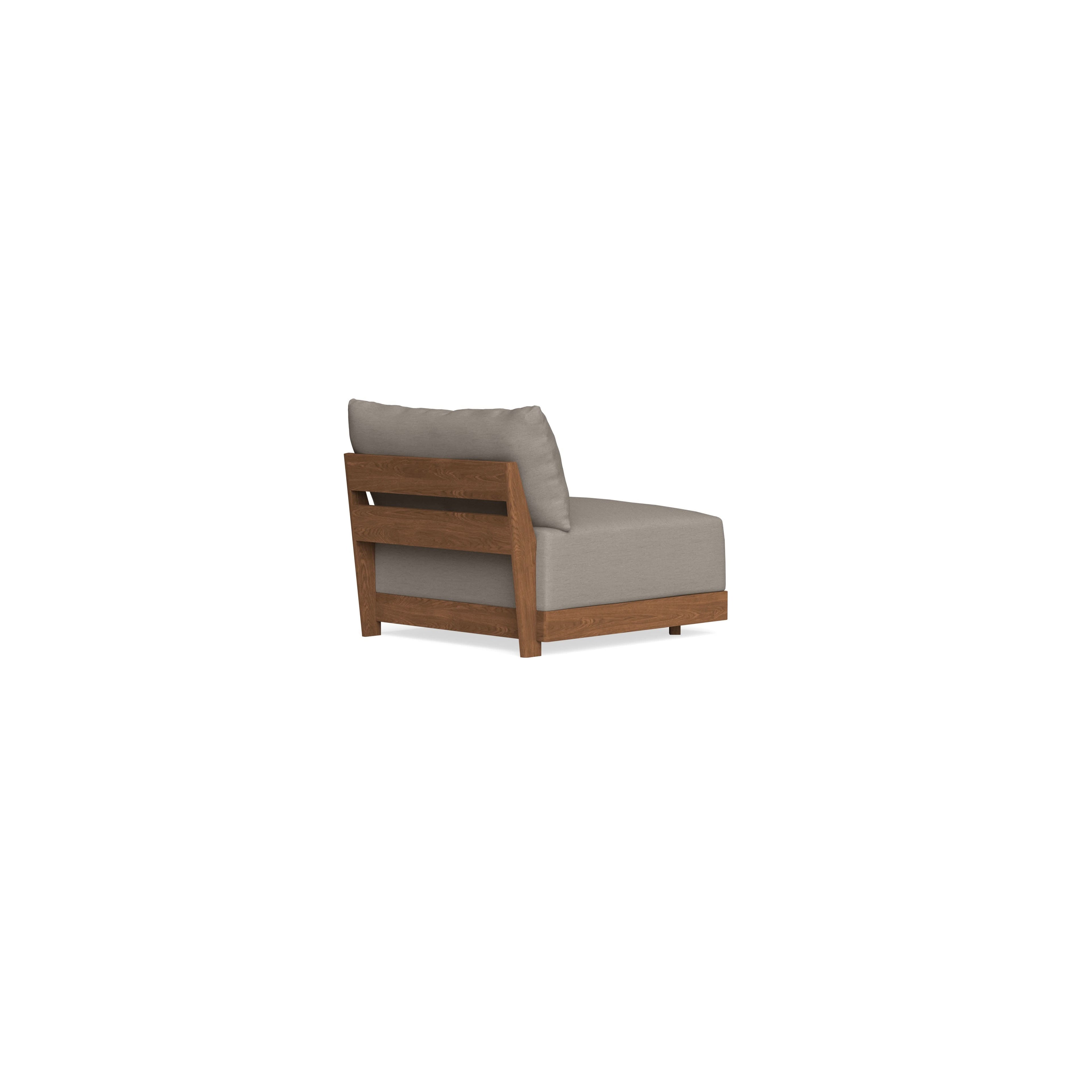Modular Bondi Espresso Armless Chair in Cinder Gray | Classic Blend