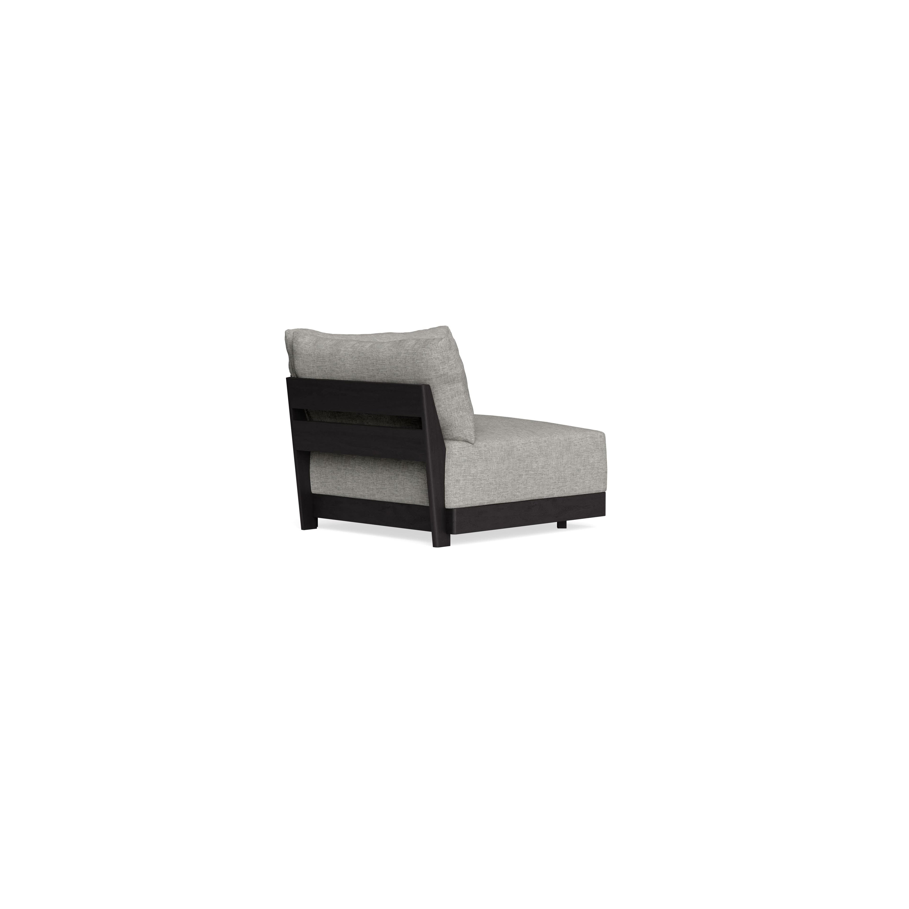 Modular Bondi Black Corner Chair in Fog | Classic Blend