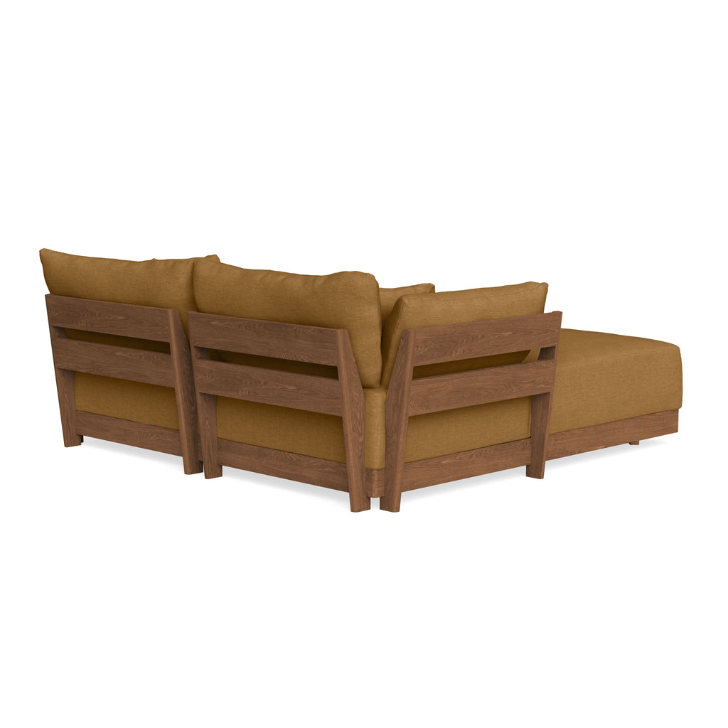 Modular Bondi Espresso 2-Seater Sectional in Dijon | Memory Foam Blend