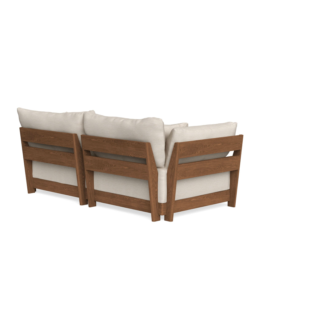 Modular Bondi Espresso 2-Seater Sofa in Seashell | Memory Foam Blend