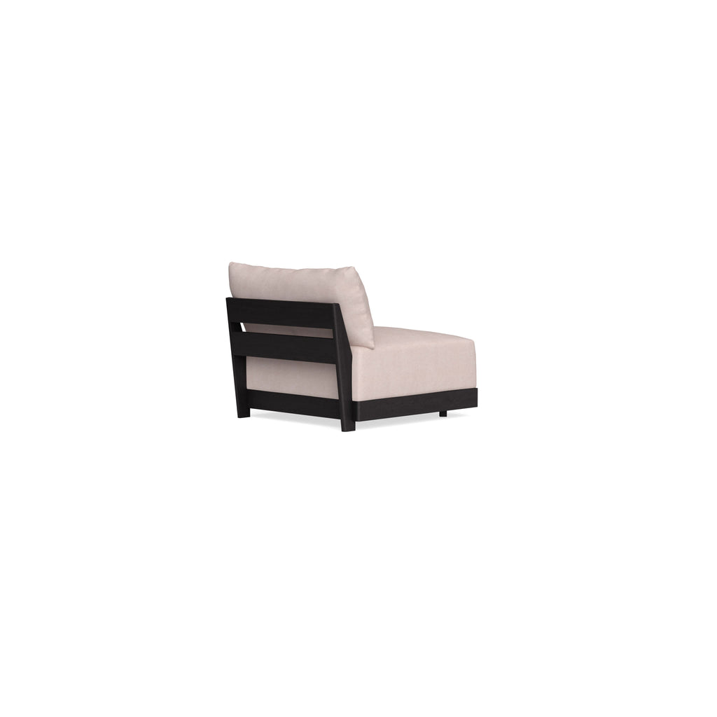 Modular Bondi Black Armless Chair in Blush | Memory Foam Blend