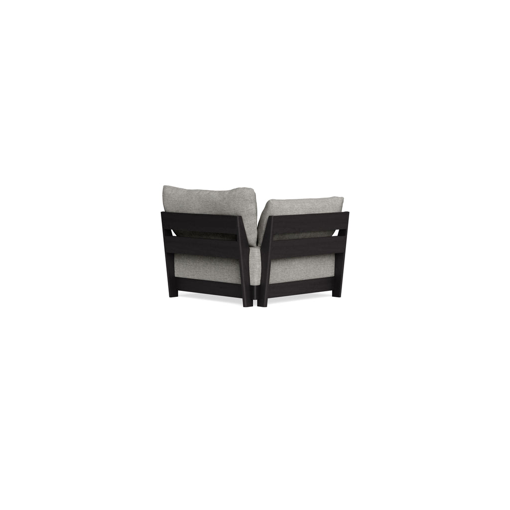 Modular Bondi Black End Chair in Fog | Classic Blend