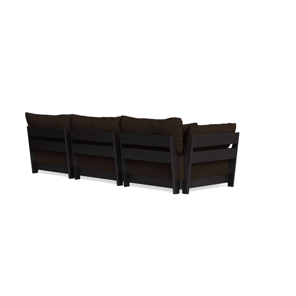 Modular Bondi Black 3-Seater Sofa in Espresso | Memory Foam Blend