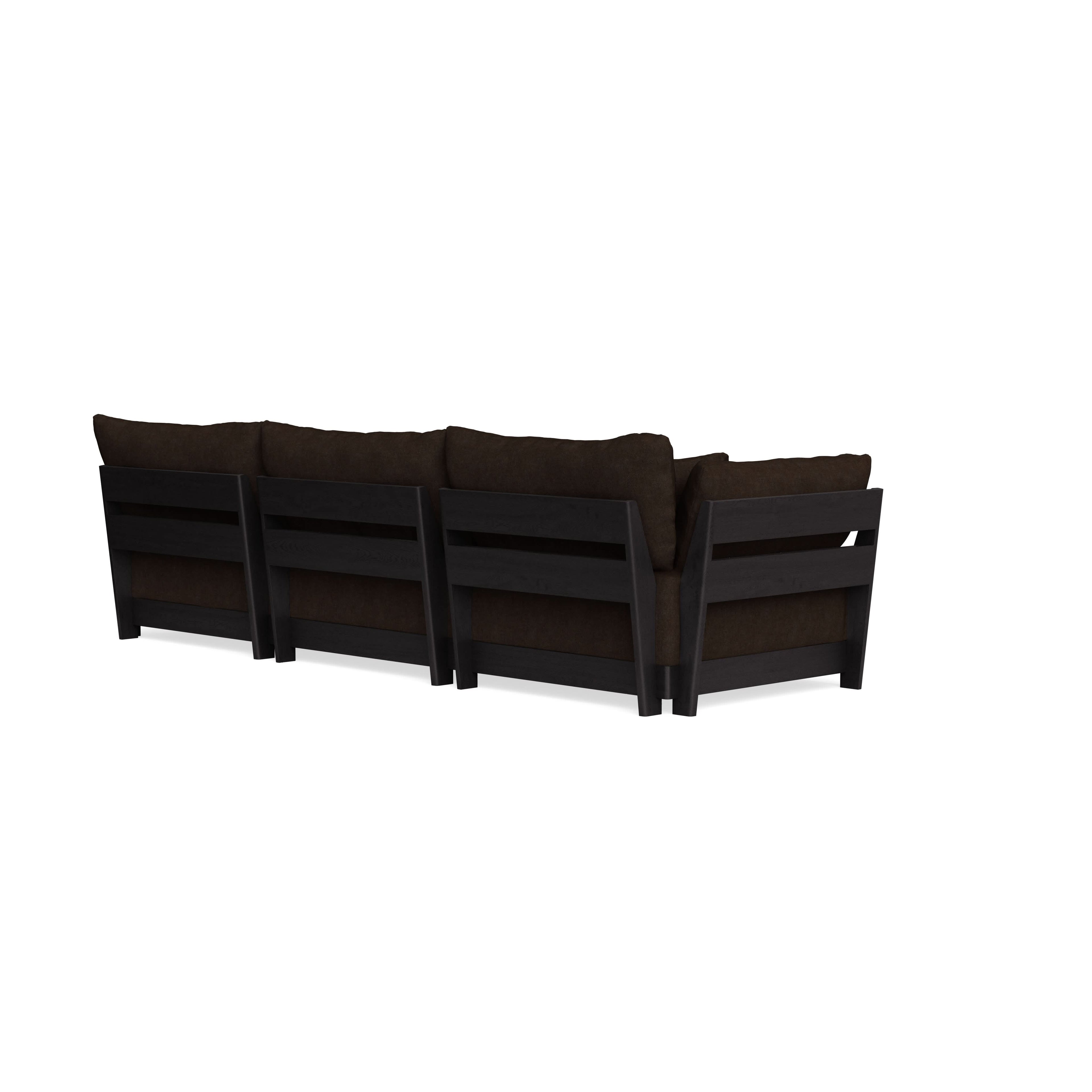 Modular Bondi Black 3-Seater Sofa in Espresso | Memory Foam Blend