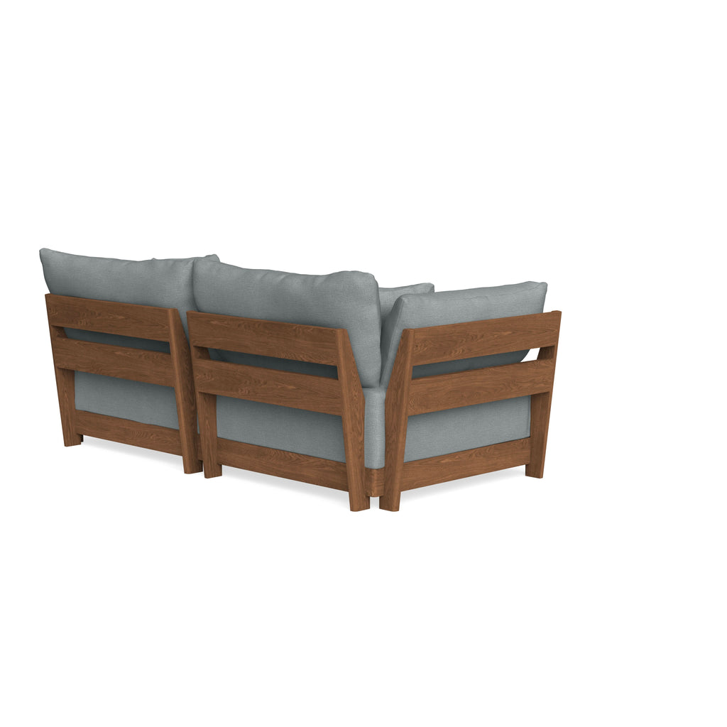 Modular Bondi Espresso 2-Seater Sofa in Light Steel | Classic Blend