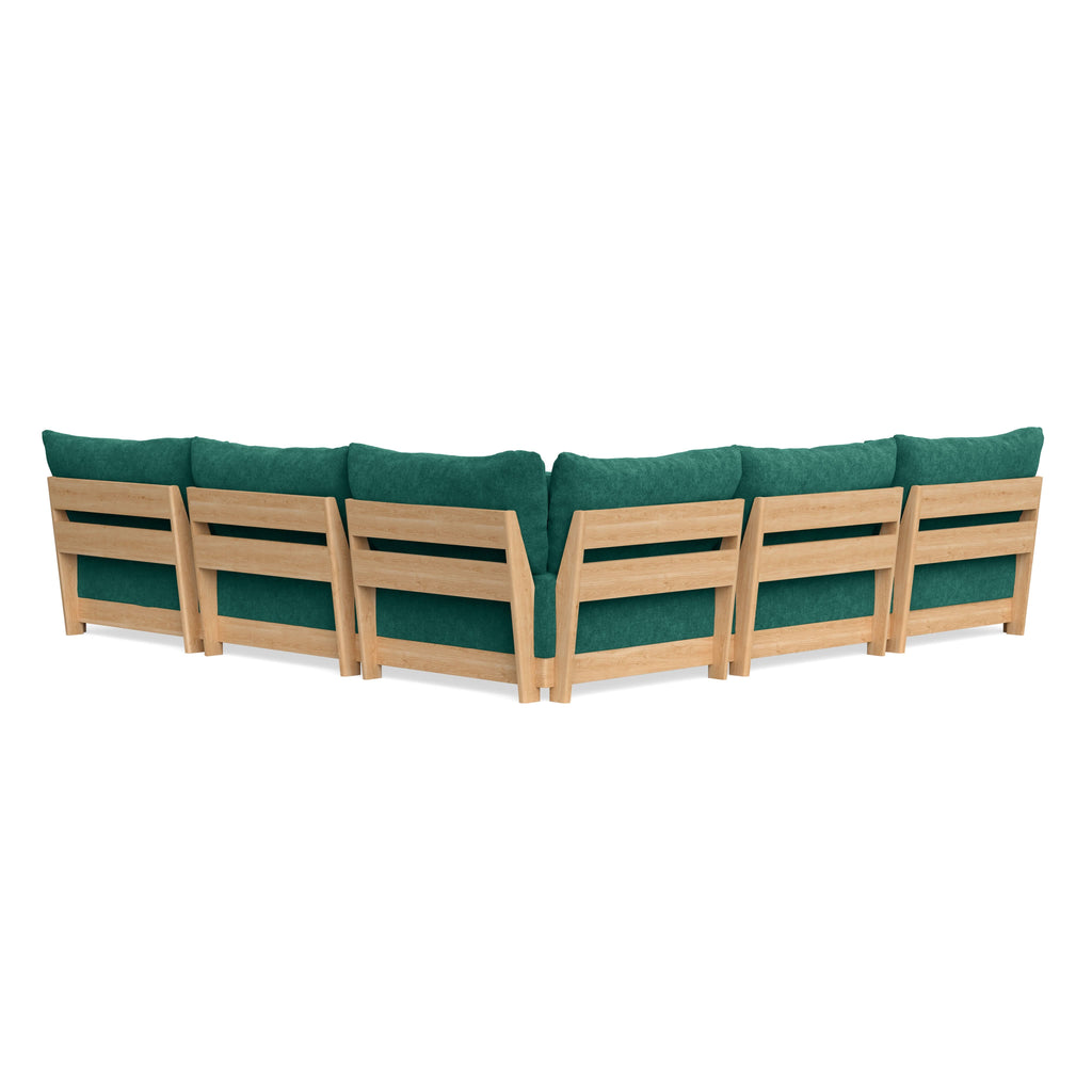 Slipcover Only - Modular Bondi 5-Seater Corner Sectional in Jade Green