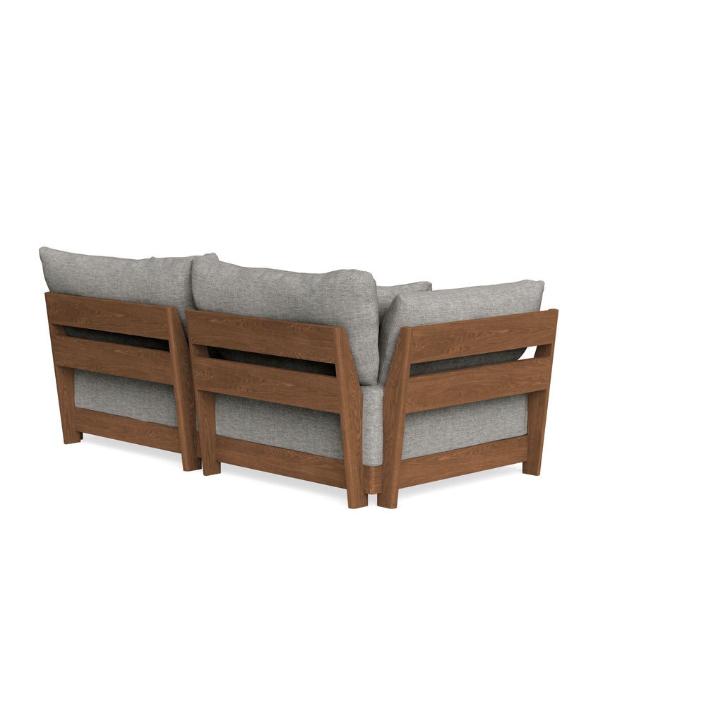 Modular Bondi Espresso 2-Seater Sofa in Fog | Classic Blend