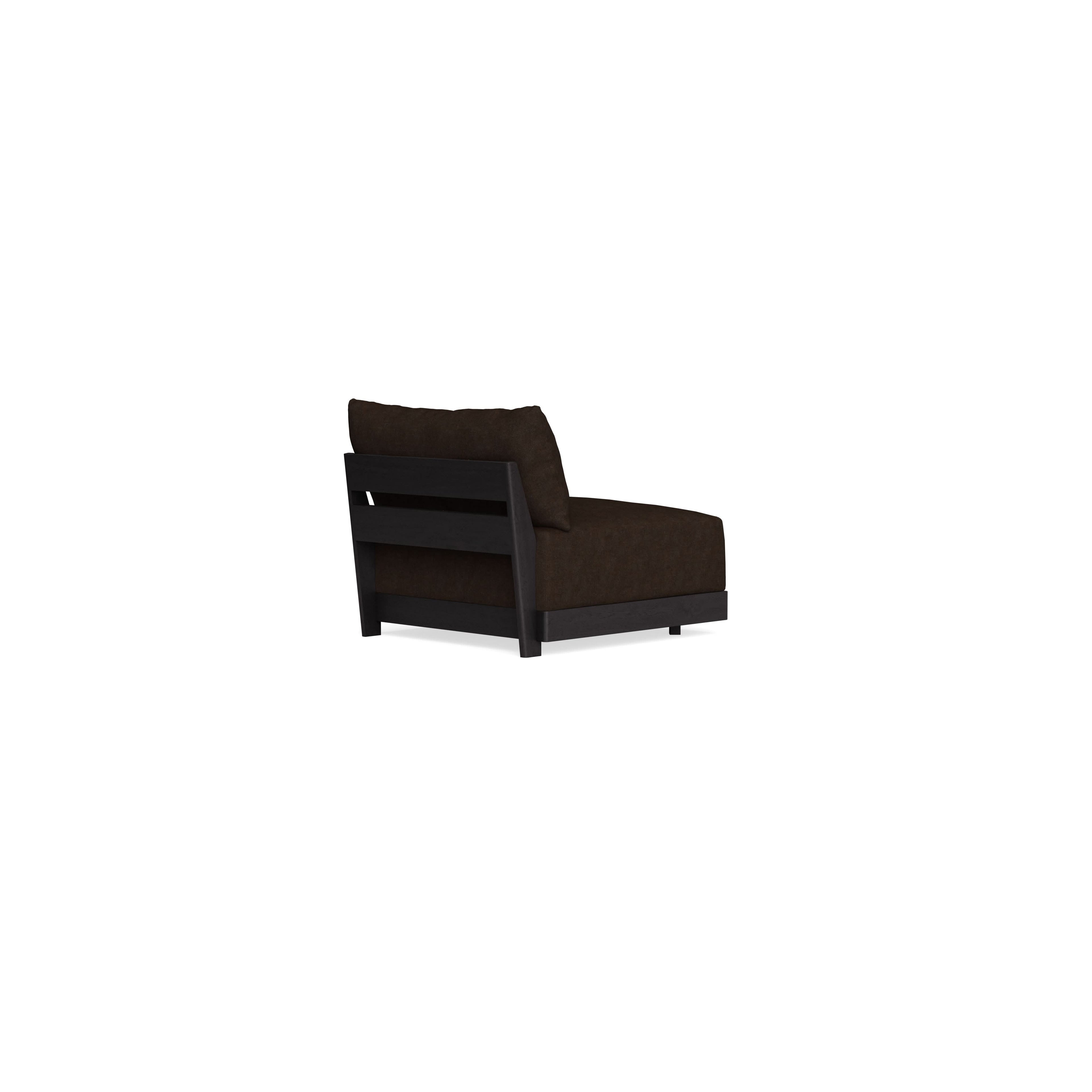 Modular Bondi Black Armless Chair in Espresso | Classic Blend