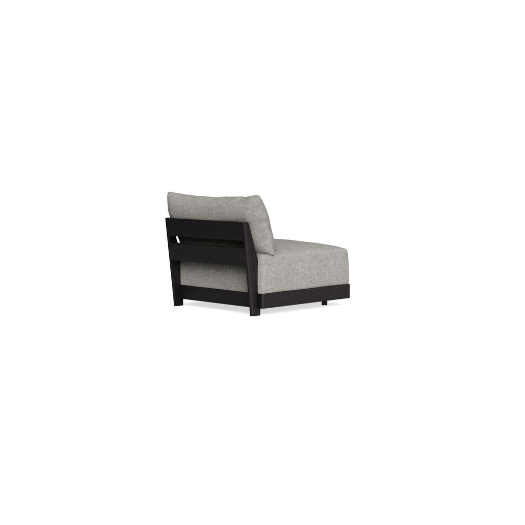 Modular Bondi Black Armless Chair in Fog | Classic Blend