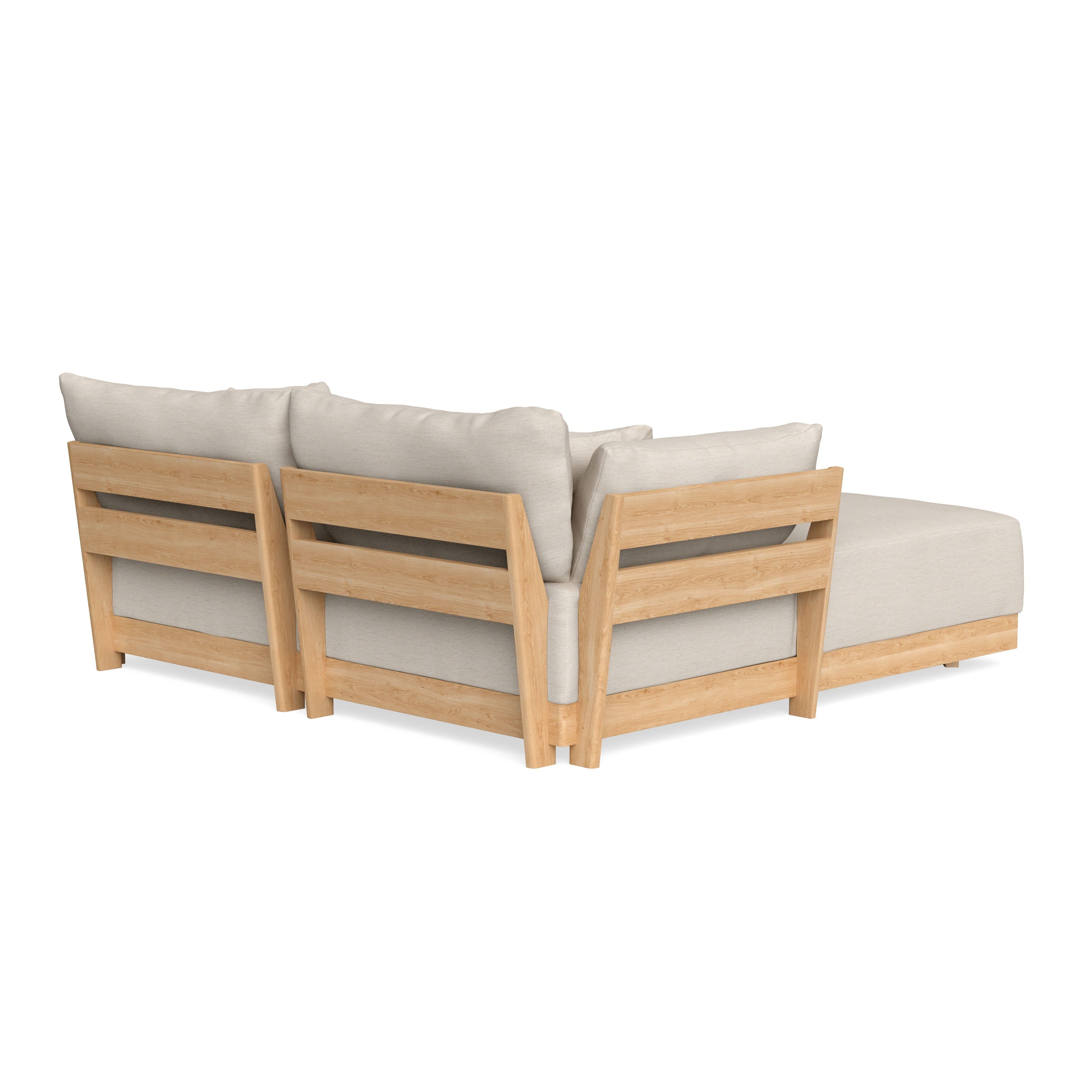 Modular Bondi Latte 2-Seater Sectional in Seashell | Memory Foam Blend