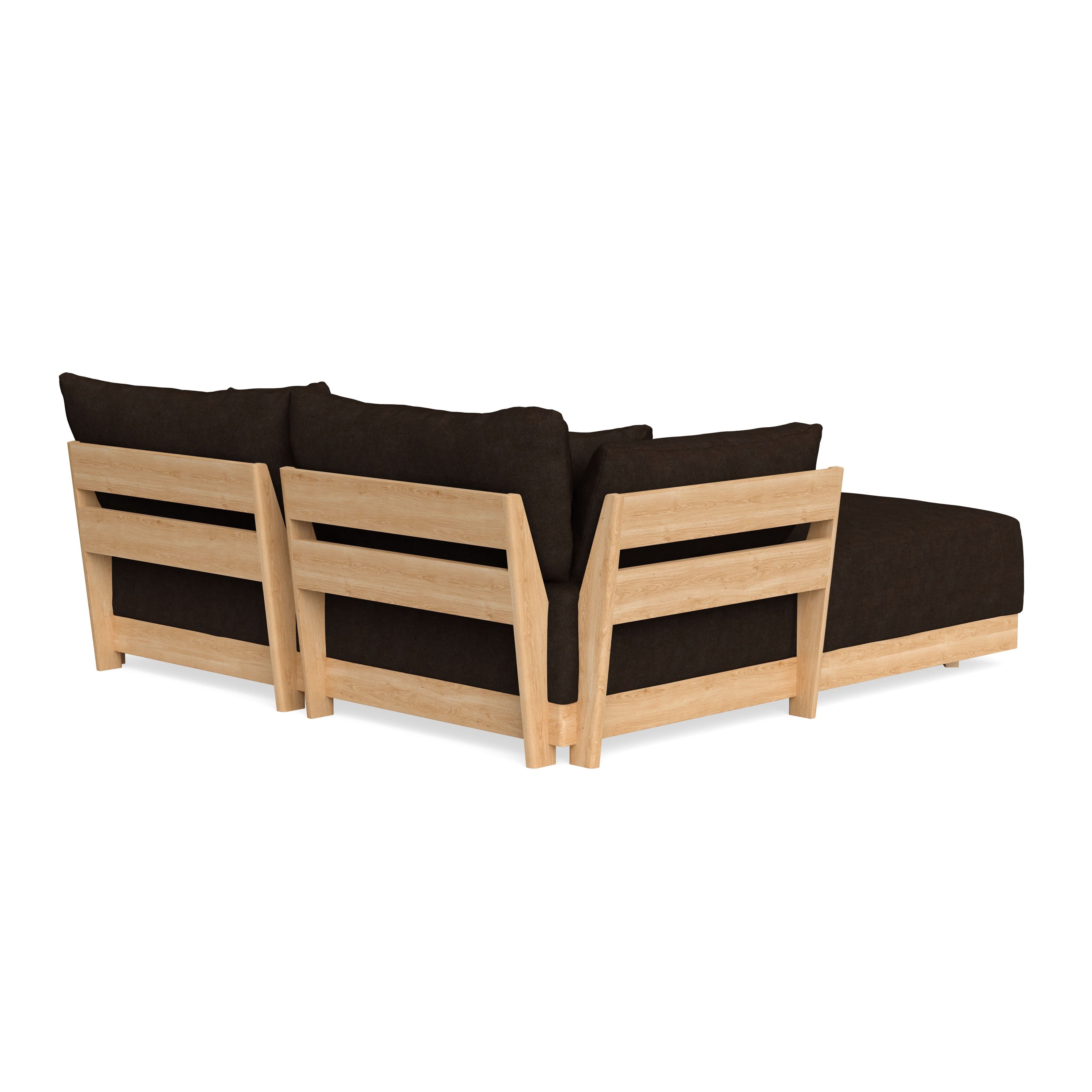 Modular Bondi Latte 2-Seater Sectional in Espresso | Classic Blend