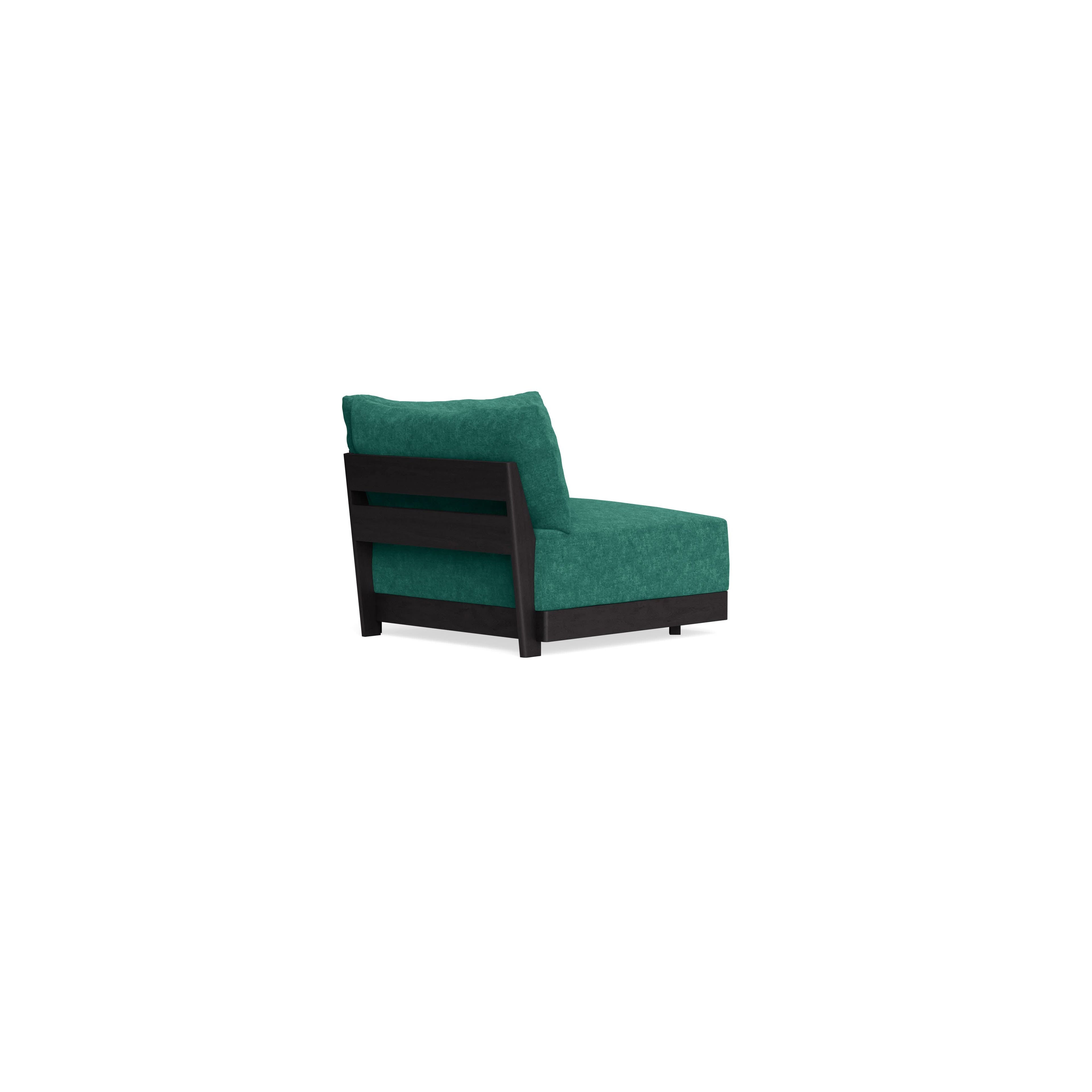 Modular Bondi Black Corner Chair in Jade Green | Classic Blend