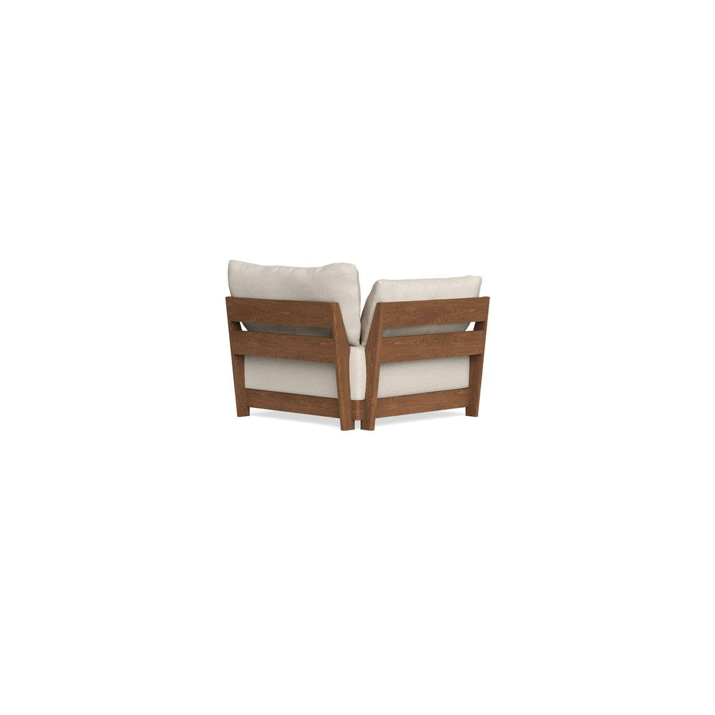 Modular Bondi Espresso End Chair in Seashell | Classic Blend