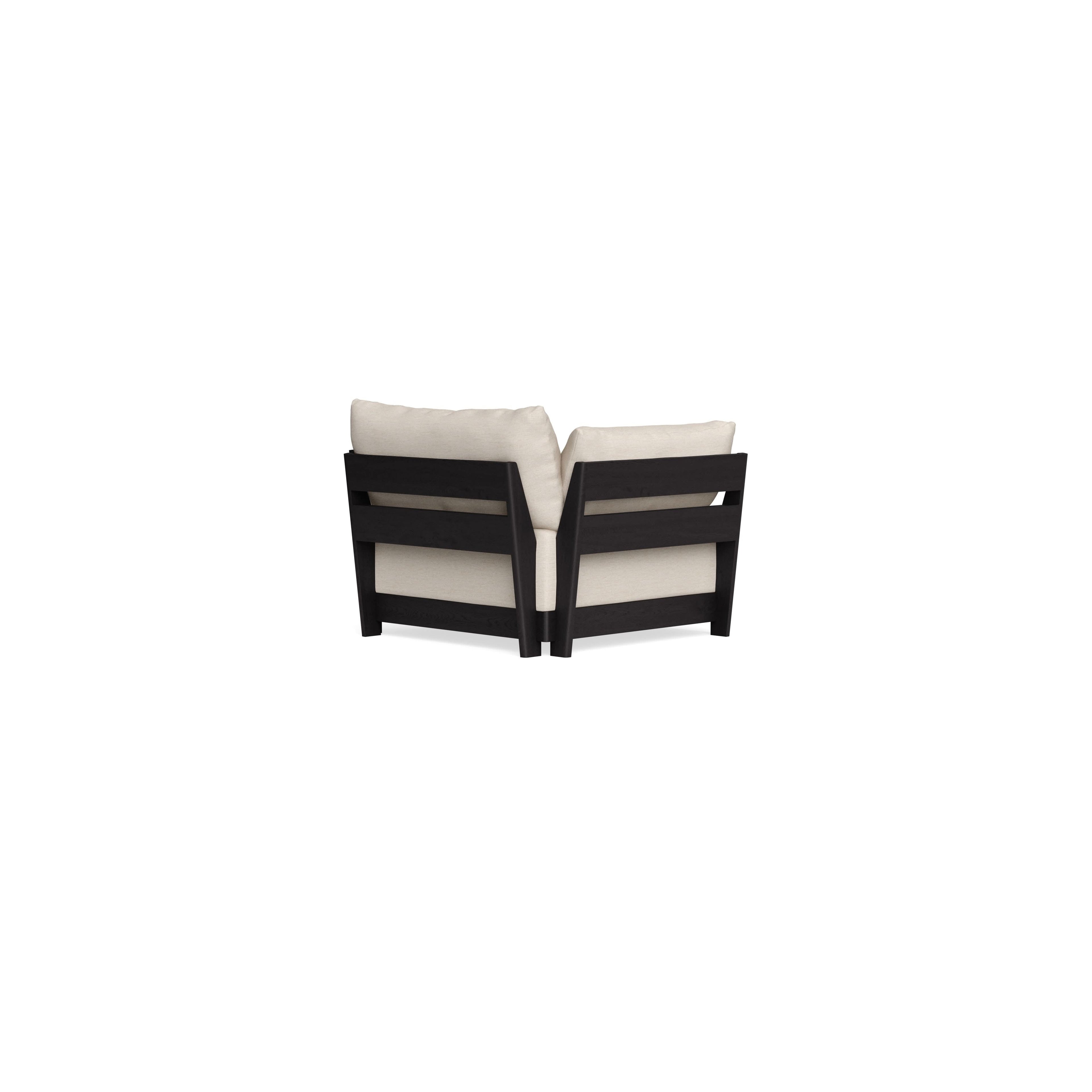 Modular Bondi Black Armchair in Seashell | Memory Foam Blend