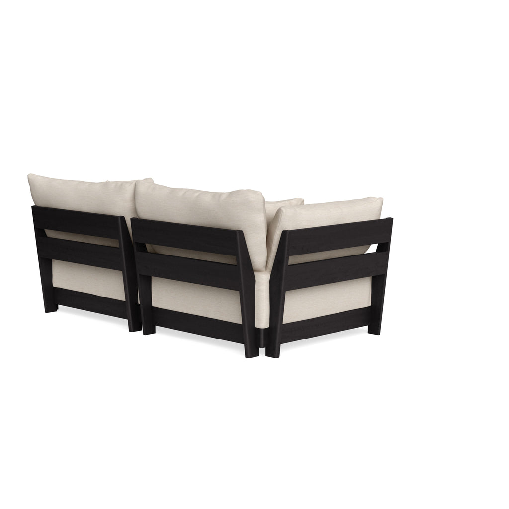 Modular Bondi Black 2-Seater Sofa in Seashell | Memory Foam Blend