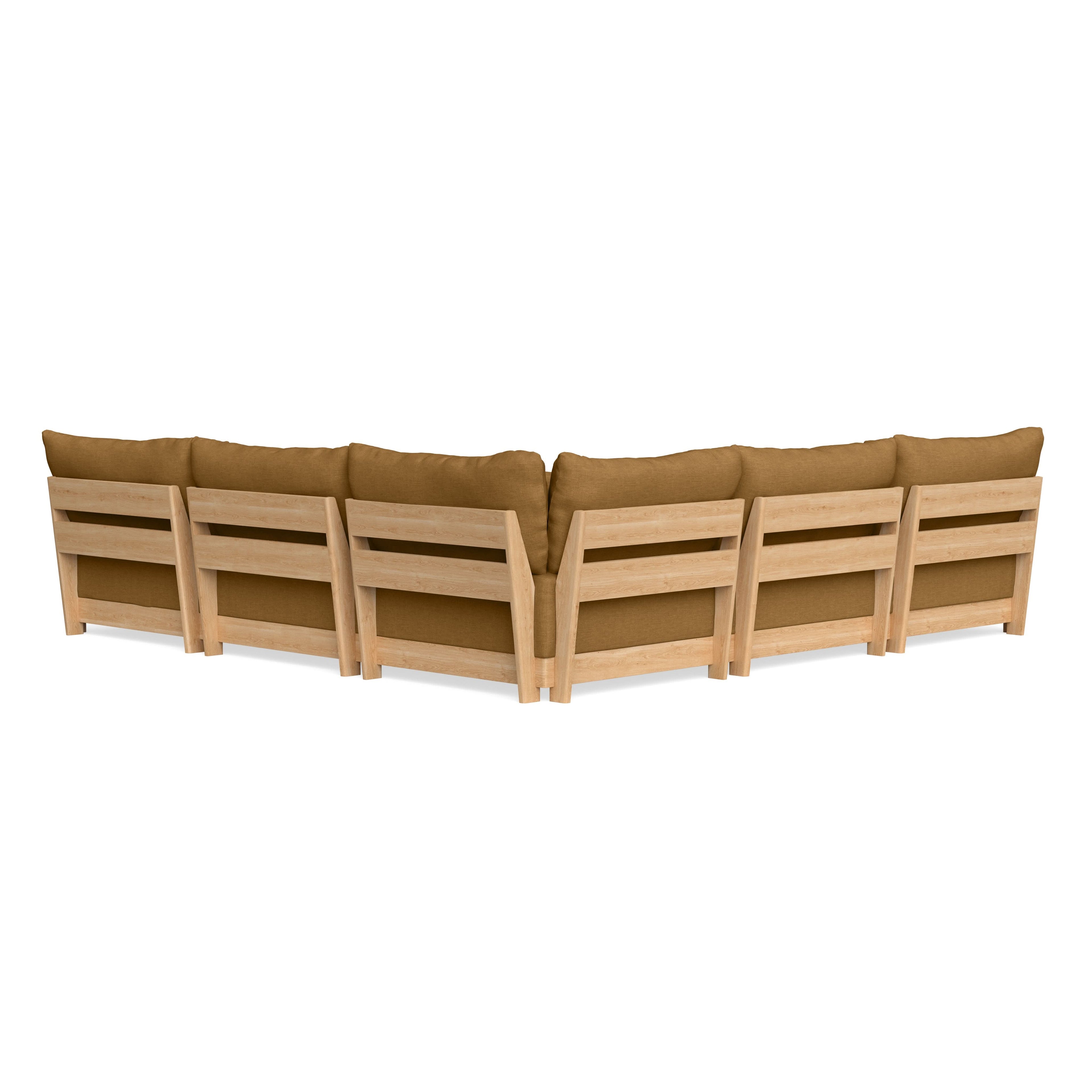 Modular Bondi Latte 5-Seater Corner Sectional in Dijon | Memory Foam Blend