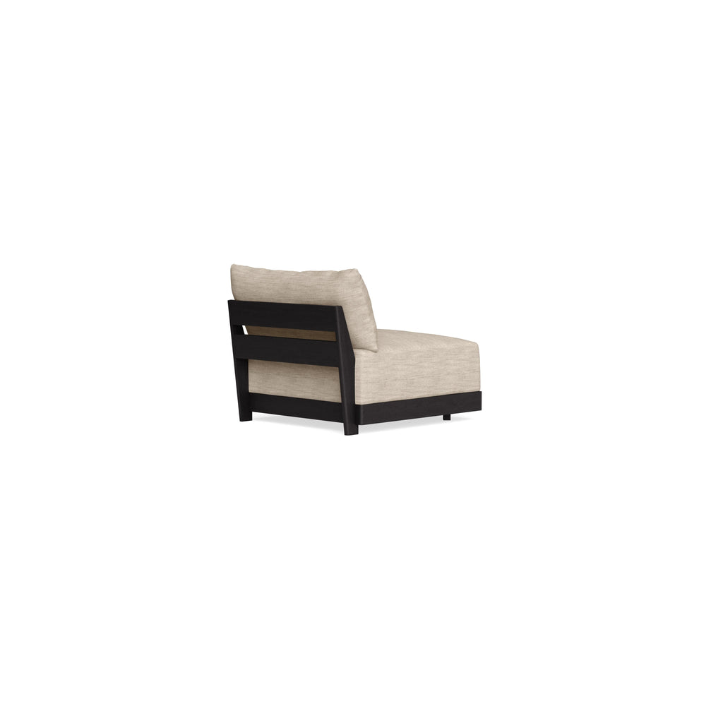 Modular Bondi Black Armless Chair in Wheat | Classic Blend