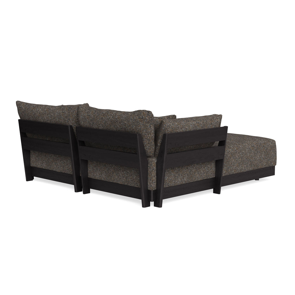 Modular Bondi Black 2-Seater Sectional in Eclipse | Classic Blend