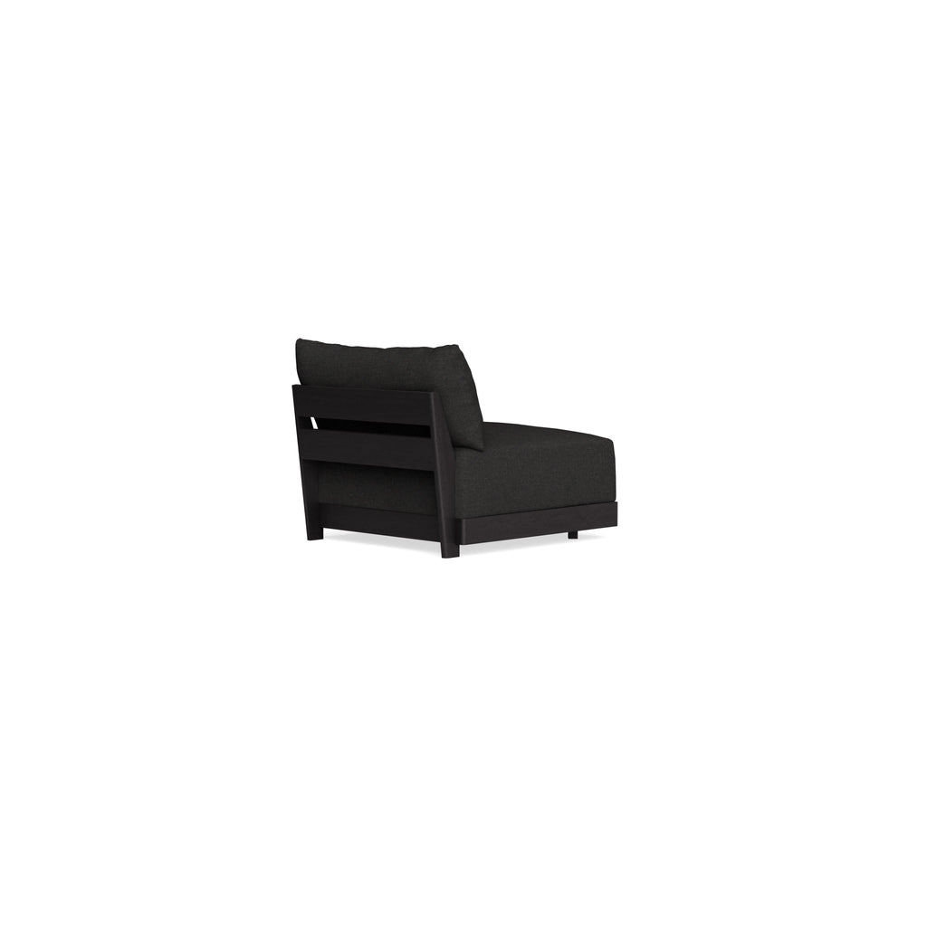 Modular Bondi Black Armless Chair in Peppercorn | Classic Blend