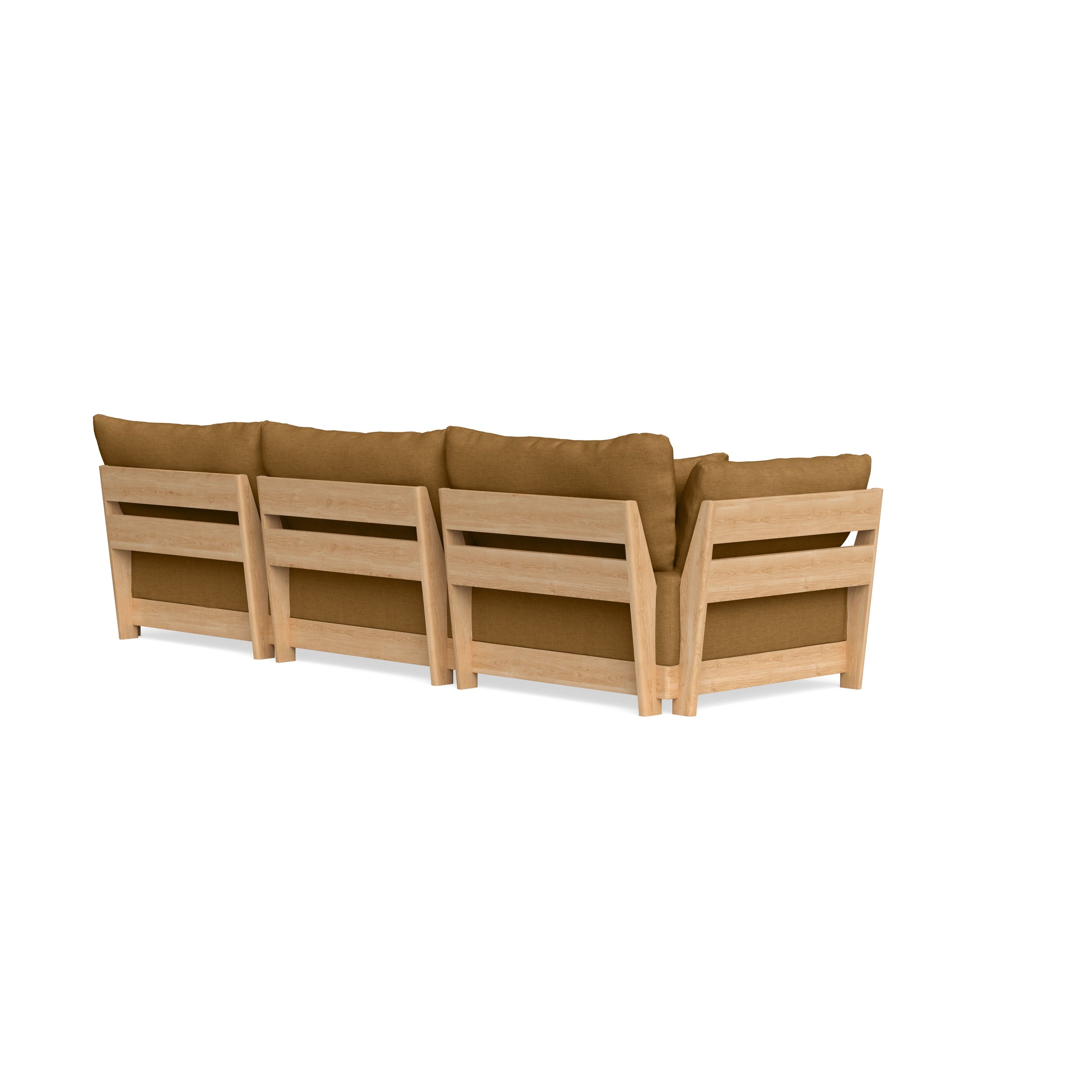 Modular Bondi Latte 3-Seater Sofa in Dijon | Memory Foam Blend