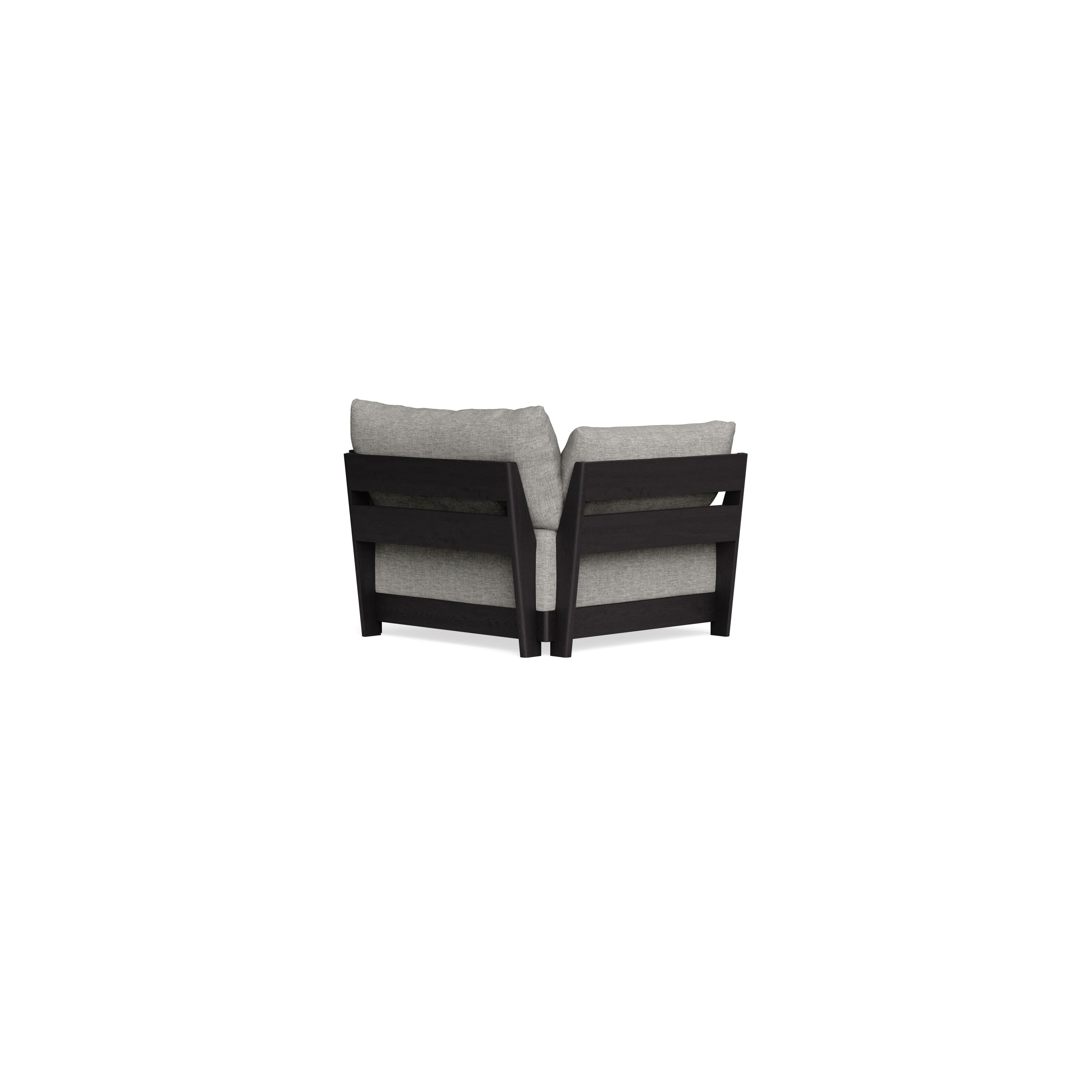 Modular Bondi Black Armchair in Fog | Memory Foam Blend