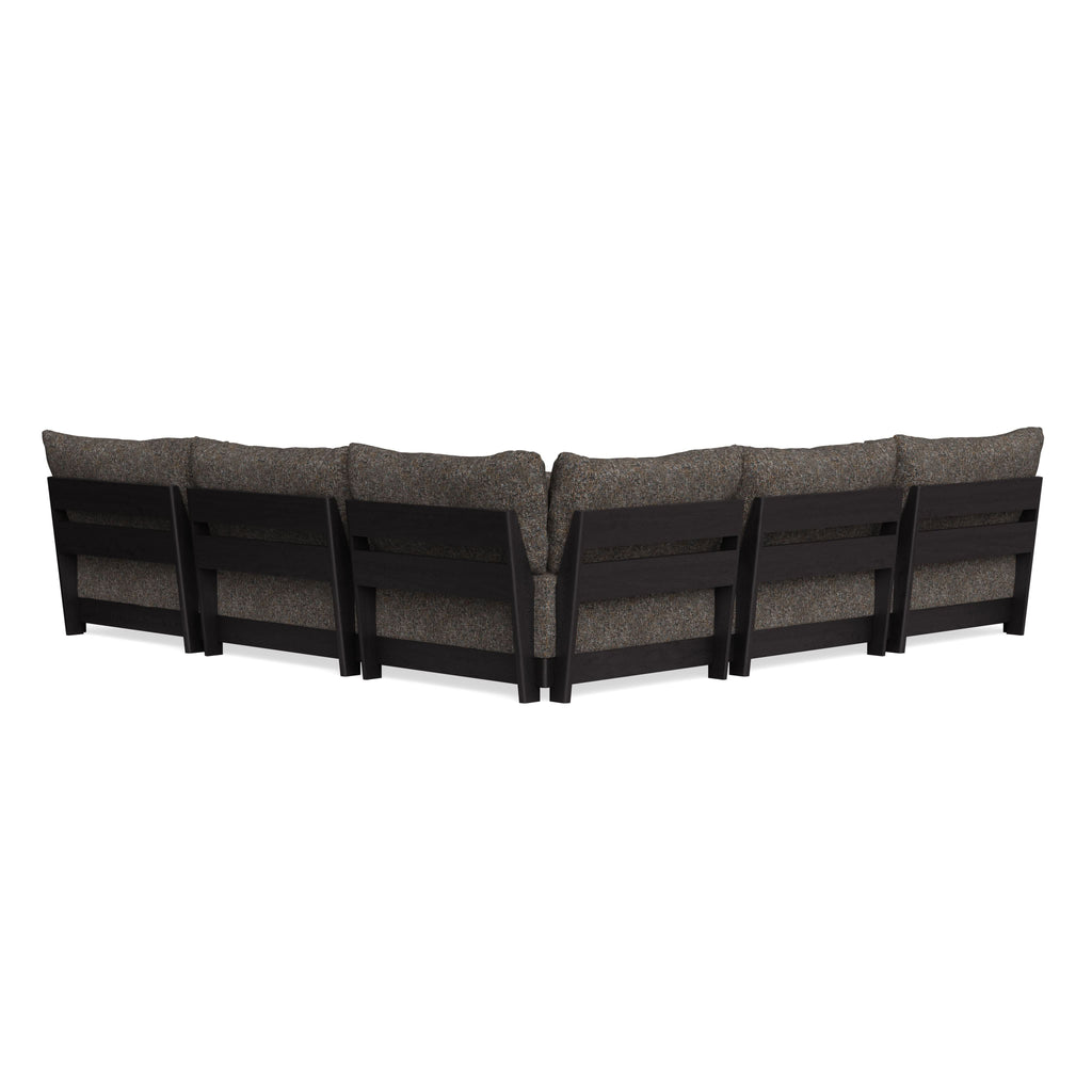 Modular Bondi Black 5-Seater Corner Sectional in Eclipse | Classic Blend
