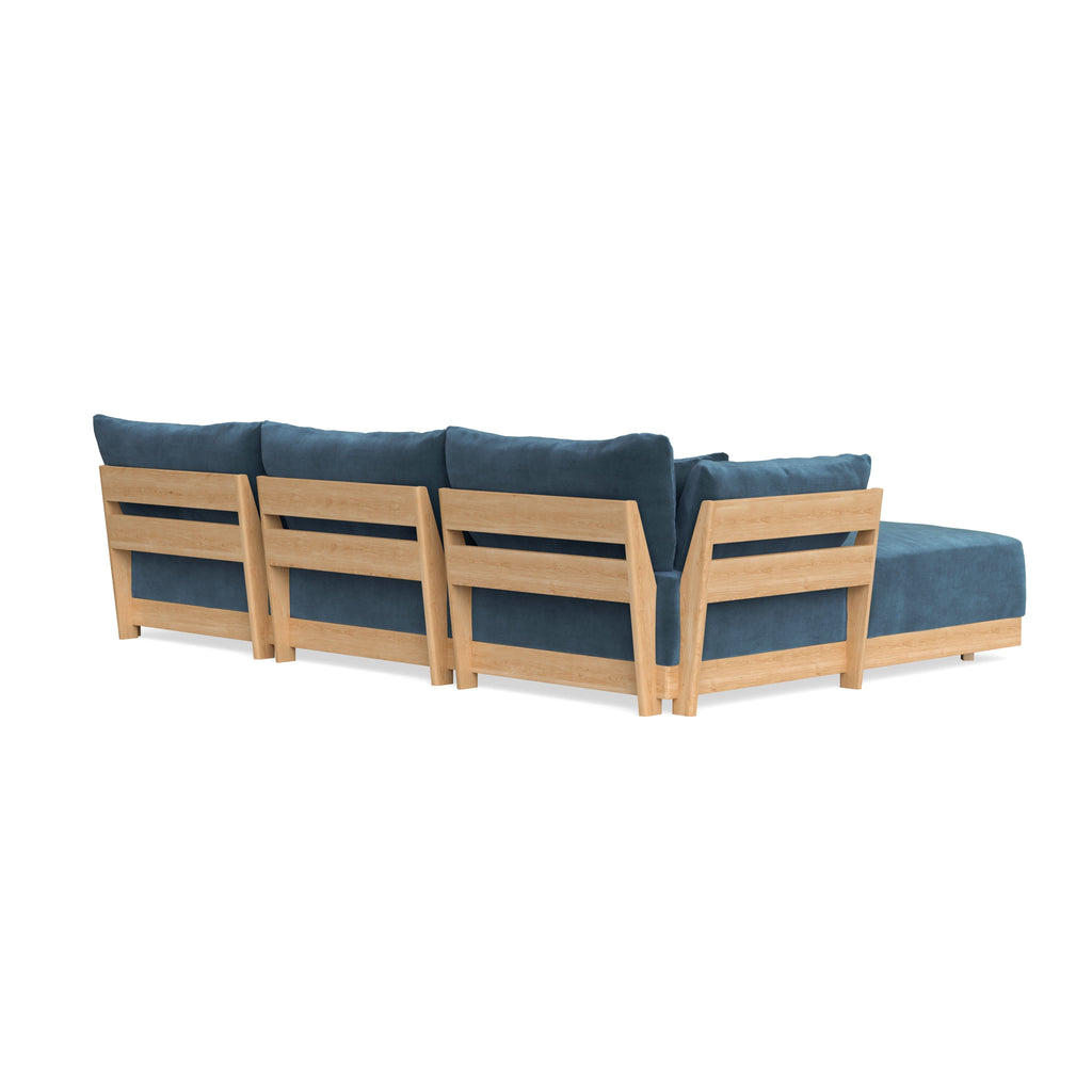 Slipcover Only - Modular Bondi 3-Seater U-Sectional in Oxford Blue