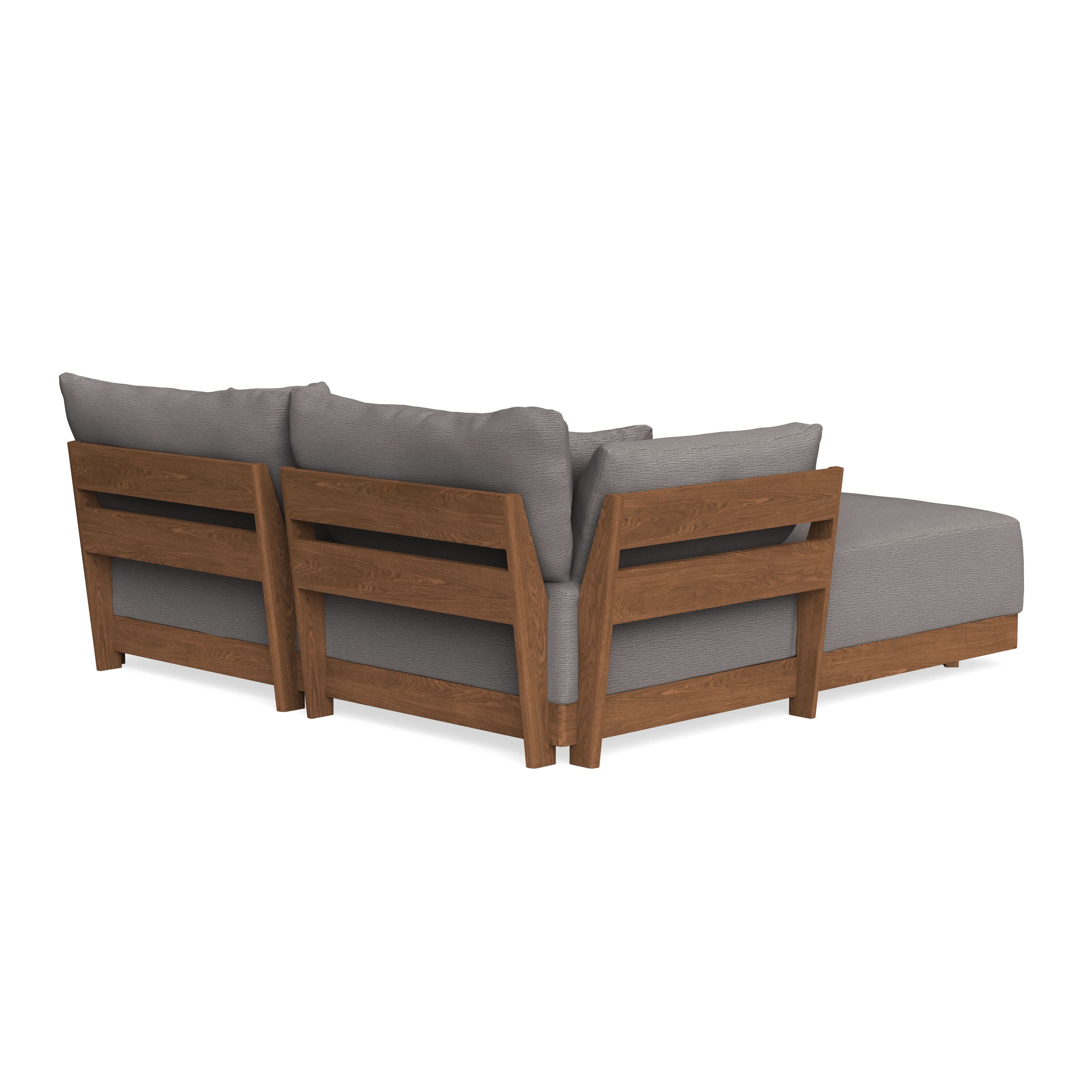 Modular Bondi Espresso 2-Seater Sectional in Cement | Classic Blend