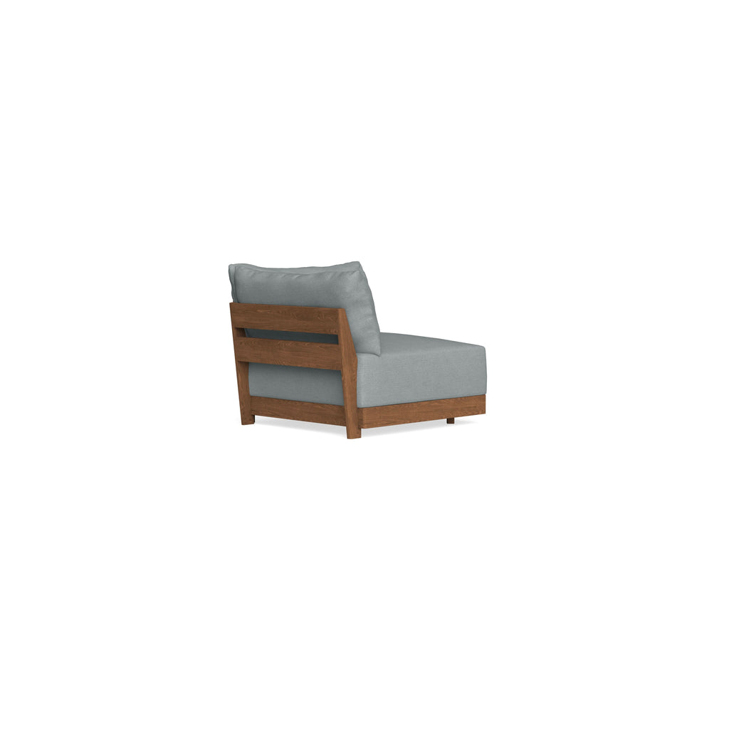 Modular Bondi Espresso Corner Chair in Light Steel | Memory Foam Blend