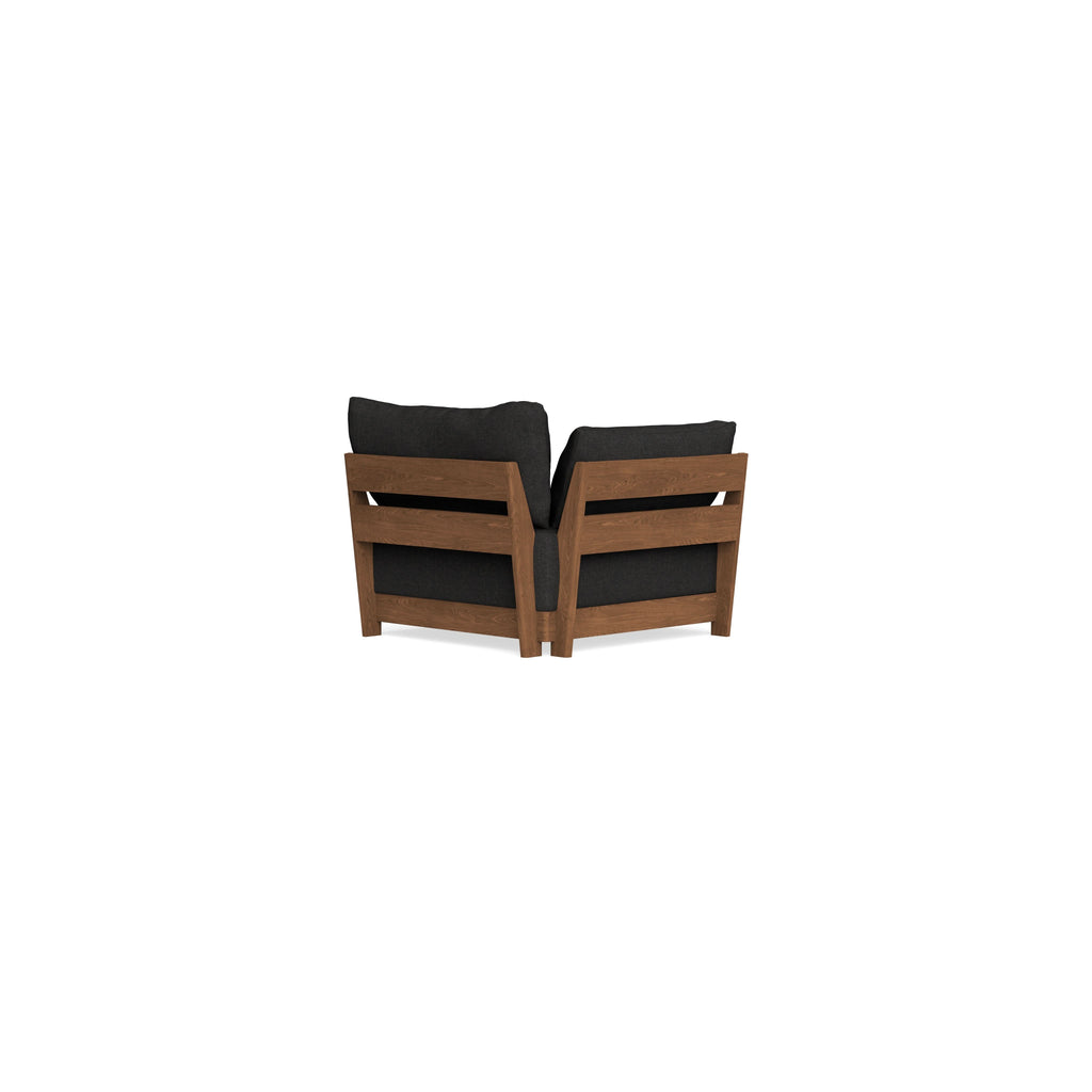 Modular Bondi Espresso End Chair in Peppercorn | Classic Blend