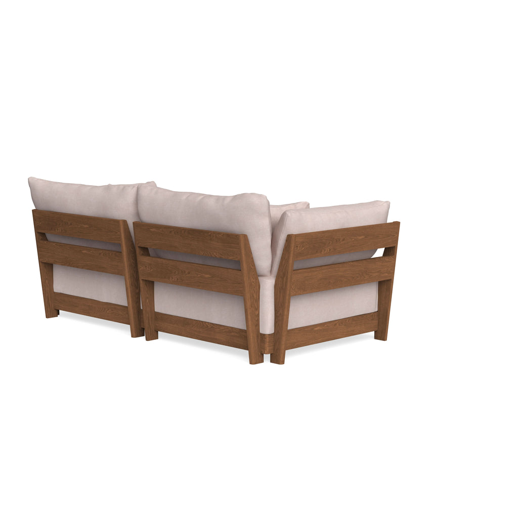 Modular Bondi Espresso 2-Seater Sofa in Blush | Memory Foam Blend