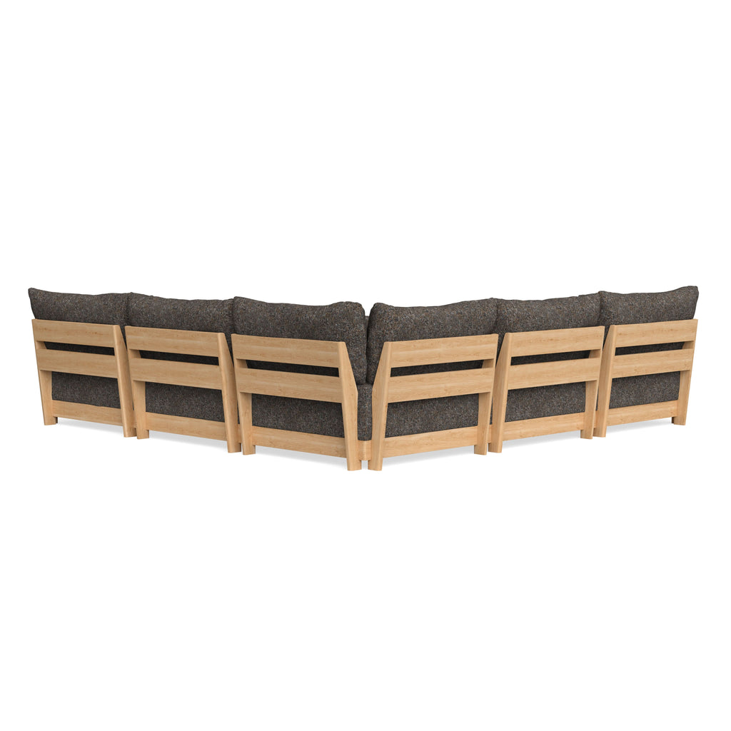 Modular Bondi Latte 5-Seater Corner Sectional in Eclipse | Classic Blend