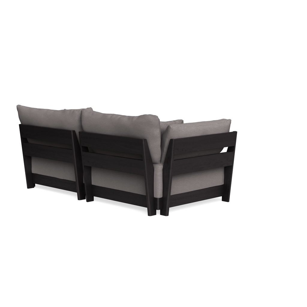 Modular Bondi Black 2-Seater Sofa in Cement | Memory Foam Blend