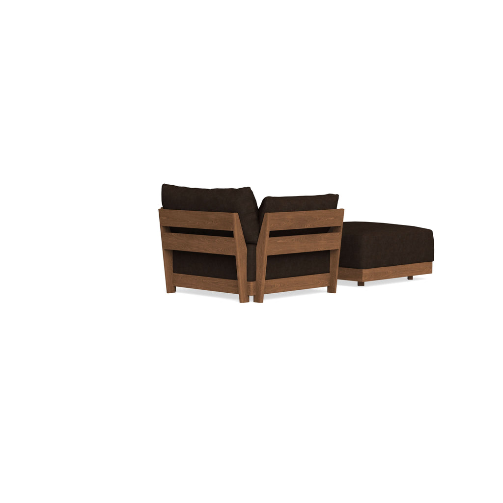 Modular Bondi Espresso Armchair + Ottoman in Espresso | Memory Foam Blend