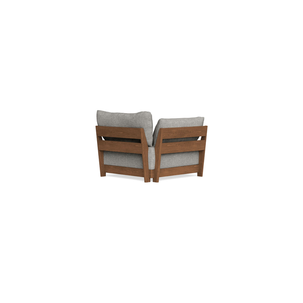 Modular Bondi Espresso End Chair in Fog | Classic Blend
