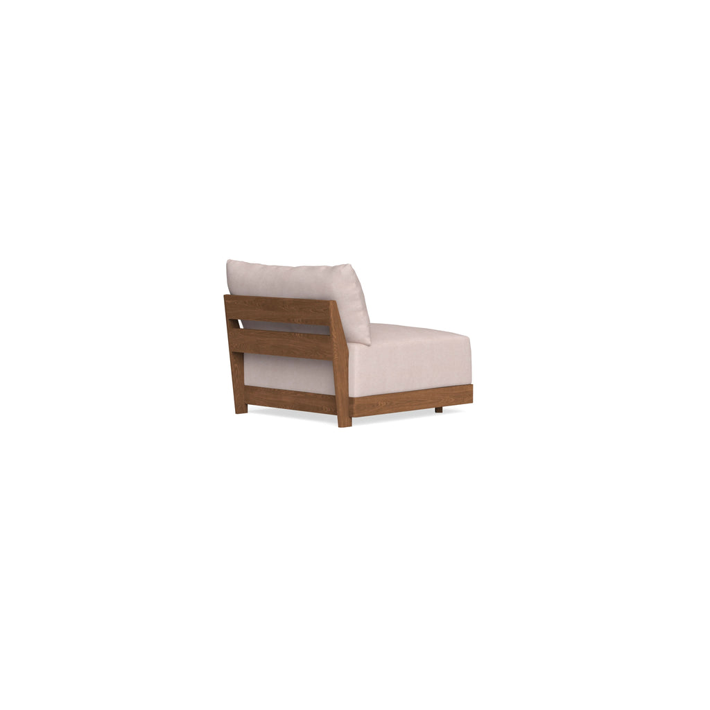 Modular Bondi Espresso Armless Chair in Blush | Classic Blend