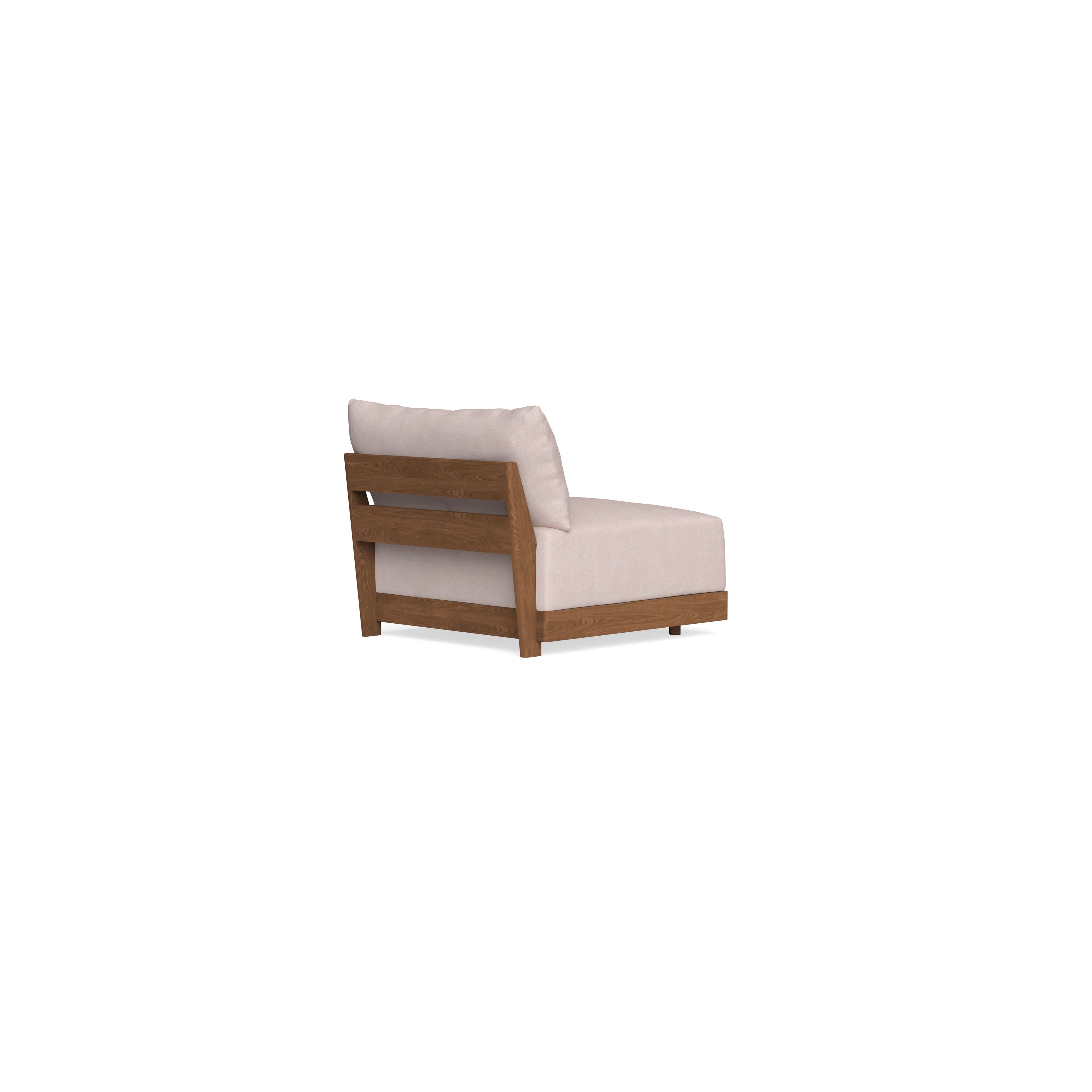 Modular Bondi Espresso Armless Chair in Blush | Classic Blend