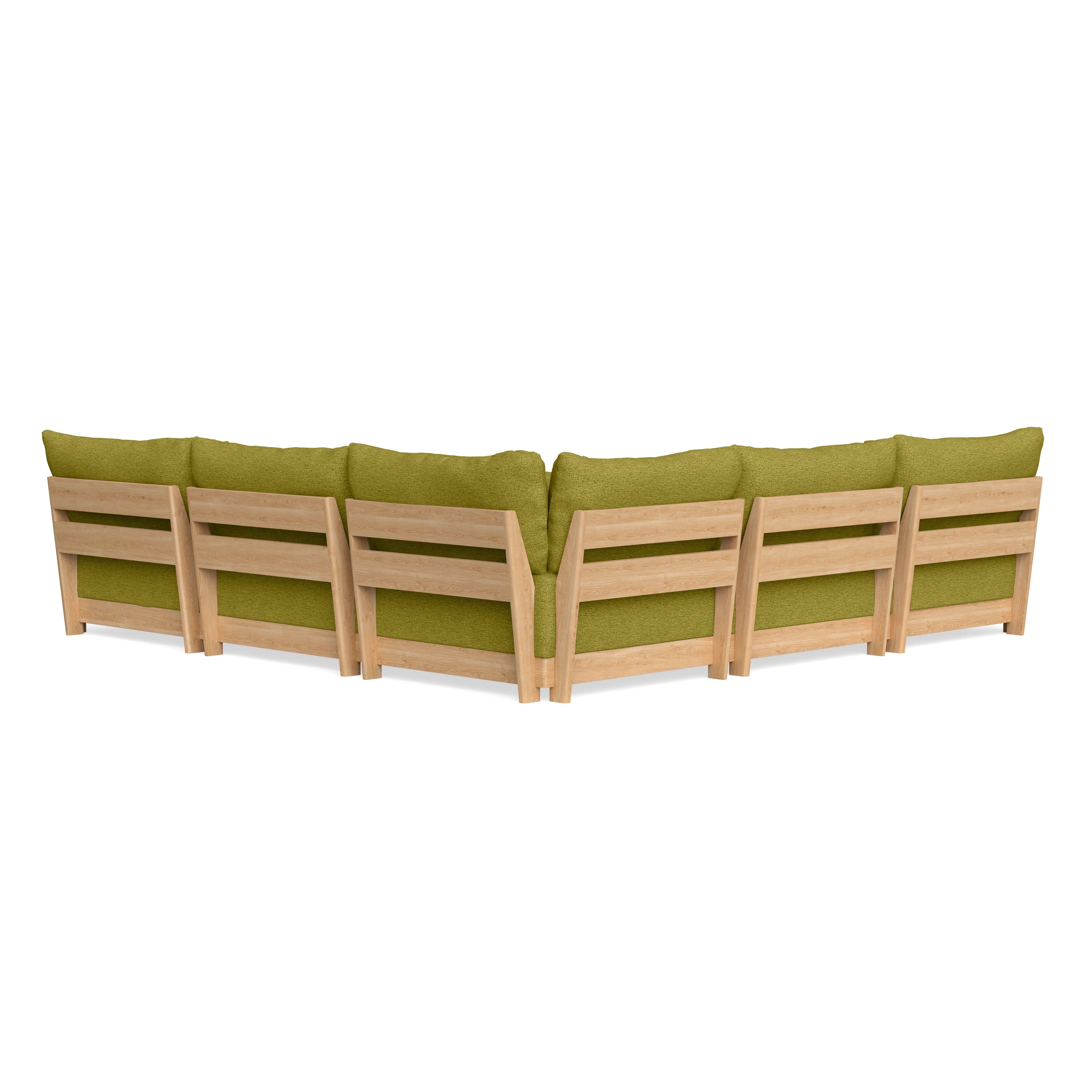 Modular Bondi Latte 5-Seater Corner Sectional in Avocado | Memory Foam Blend