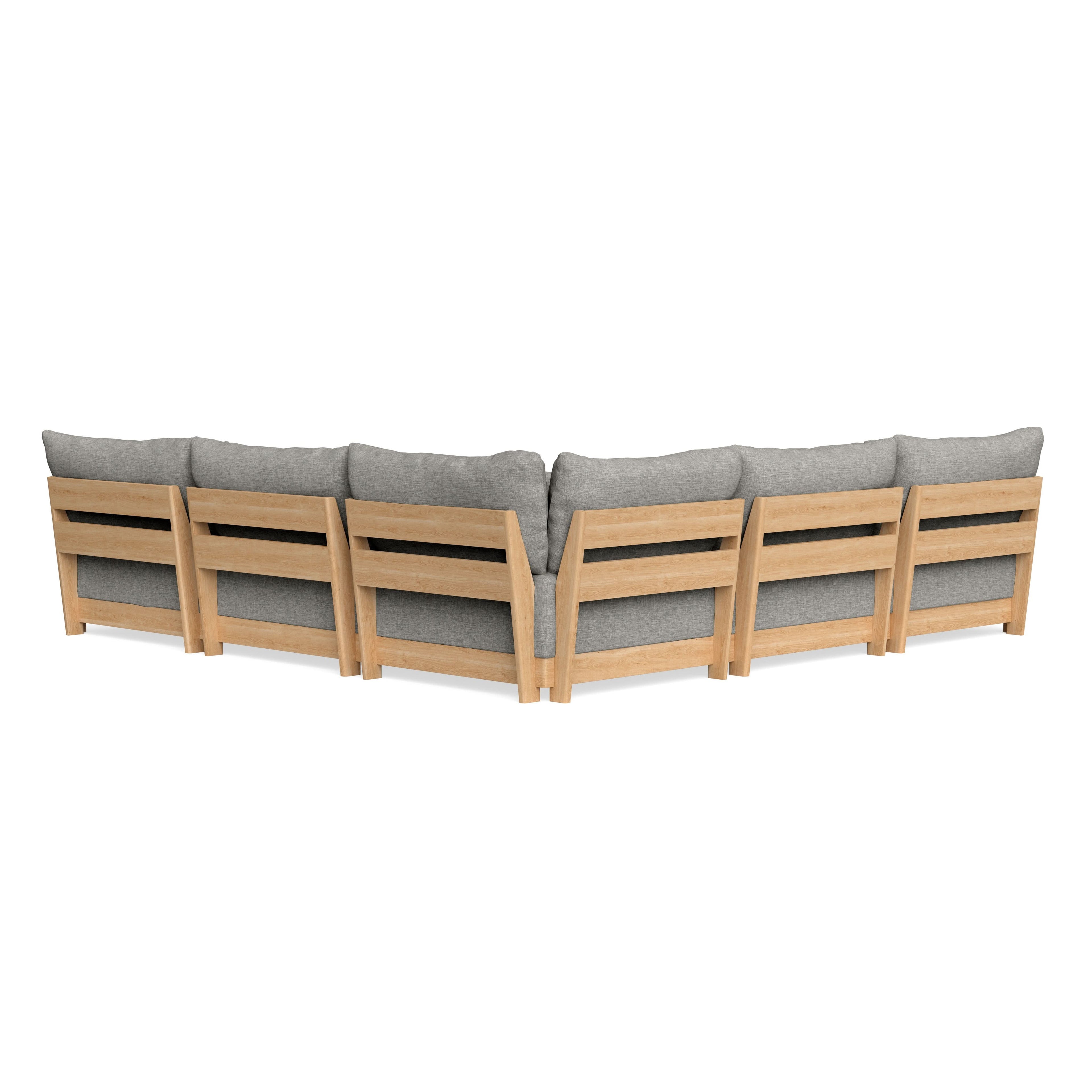 Slipcover Only - Modular Bondi 5-Seater Corner Sectional + Ottoman in Fog