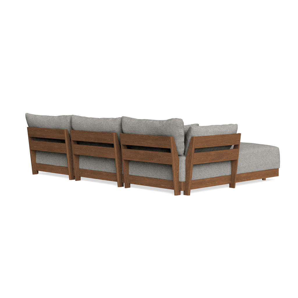 Modular Bondi Espresso 3-Seater U-Sectional in Fog | Classic Blend