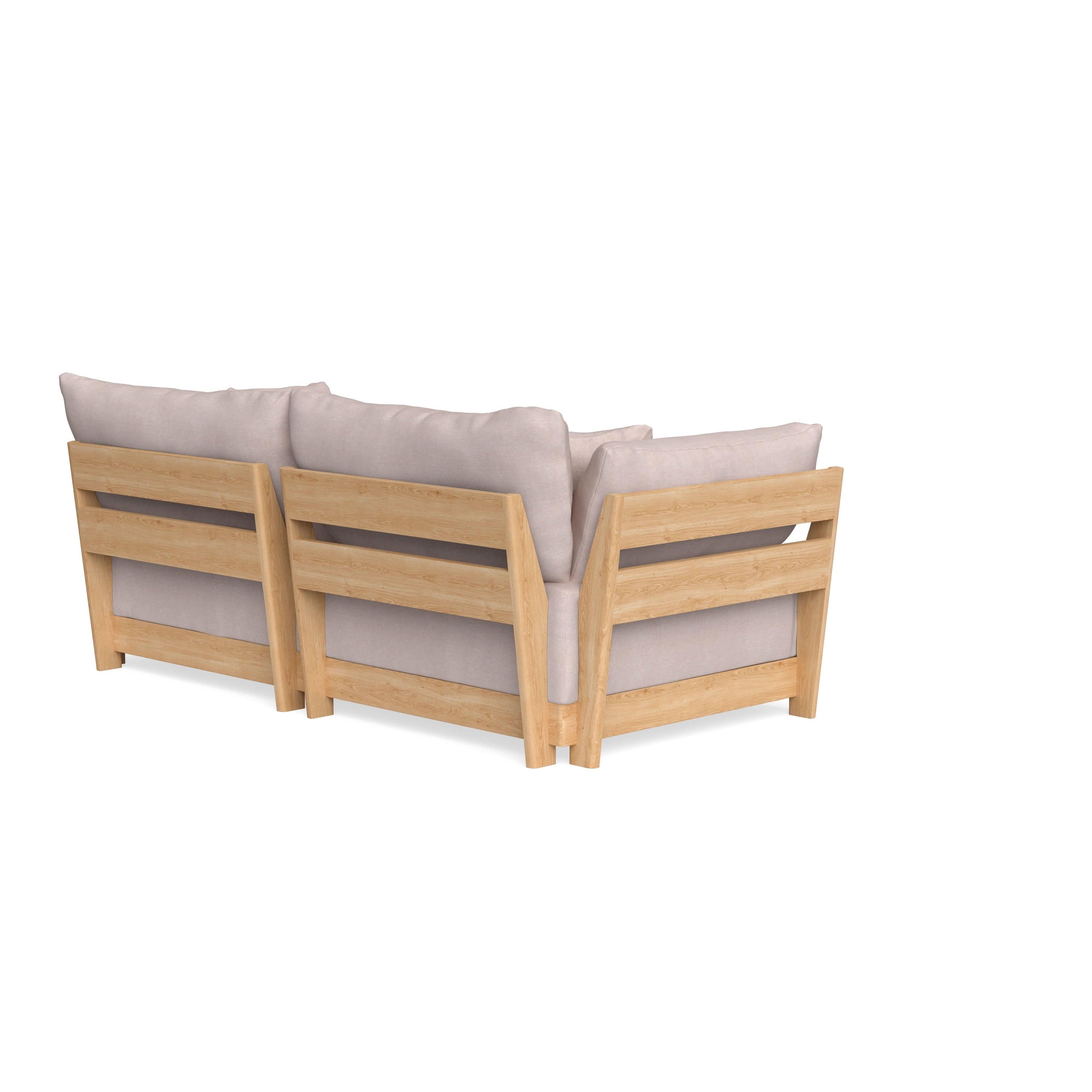Modular Bondi Latte 2-Seater Sofa in Blush | Classic Blend