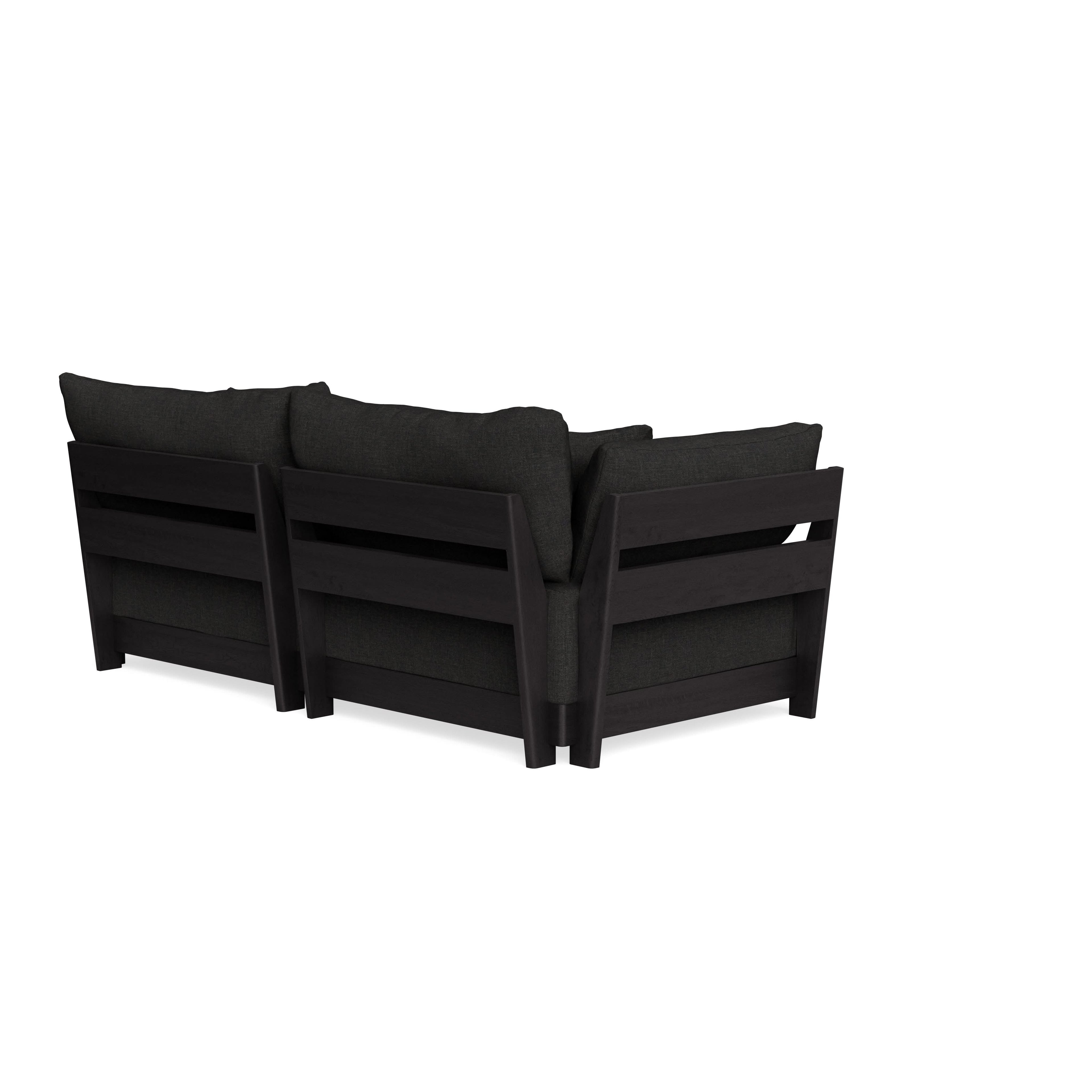 Modular Bondi Black 2-Seater Sofa in Peppercorn | Classic Blend