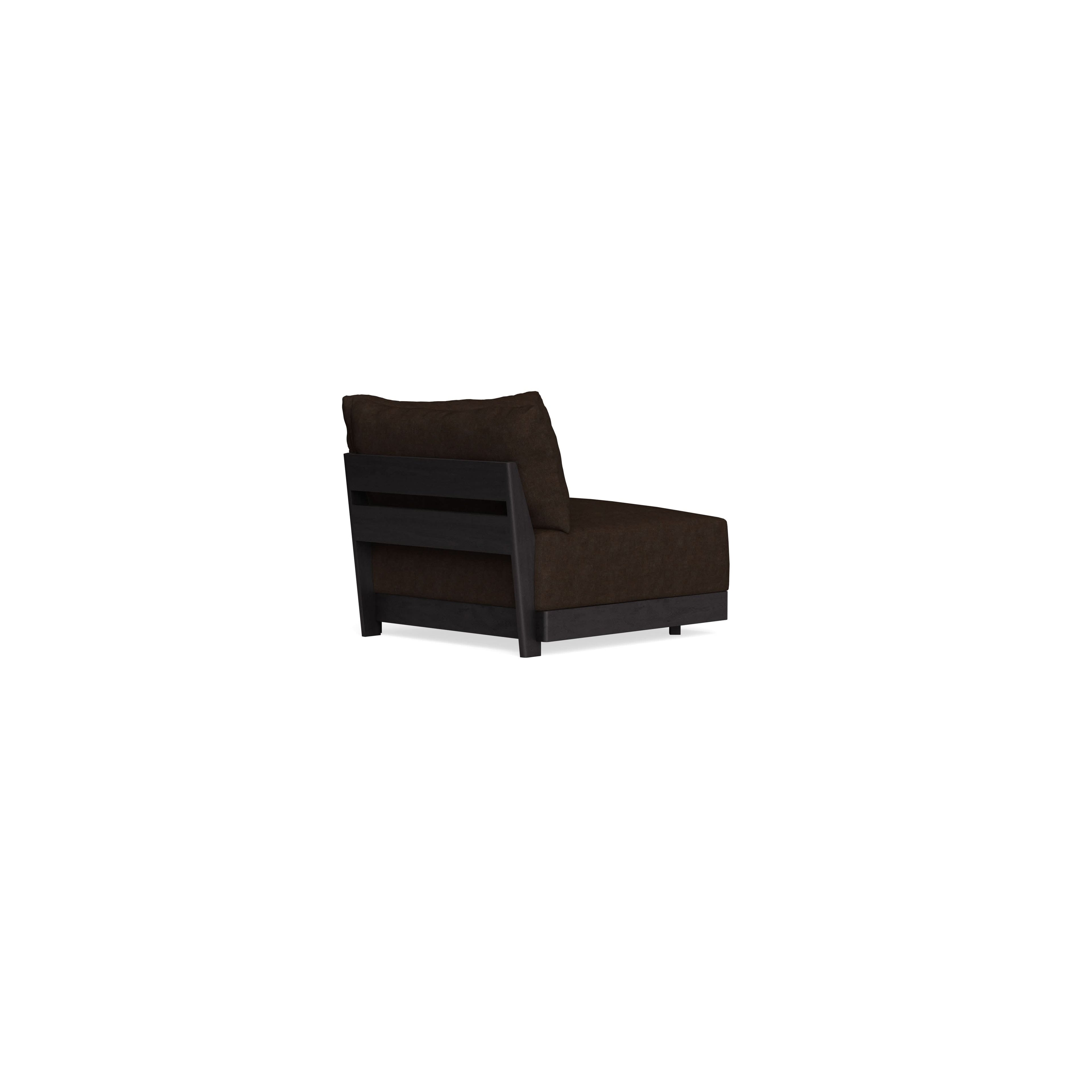 Modular Bondi Black Corner Chair in Espresso | Memory Foam Blend