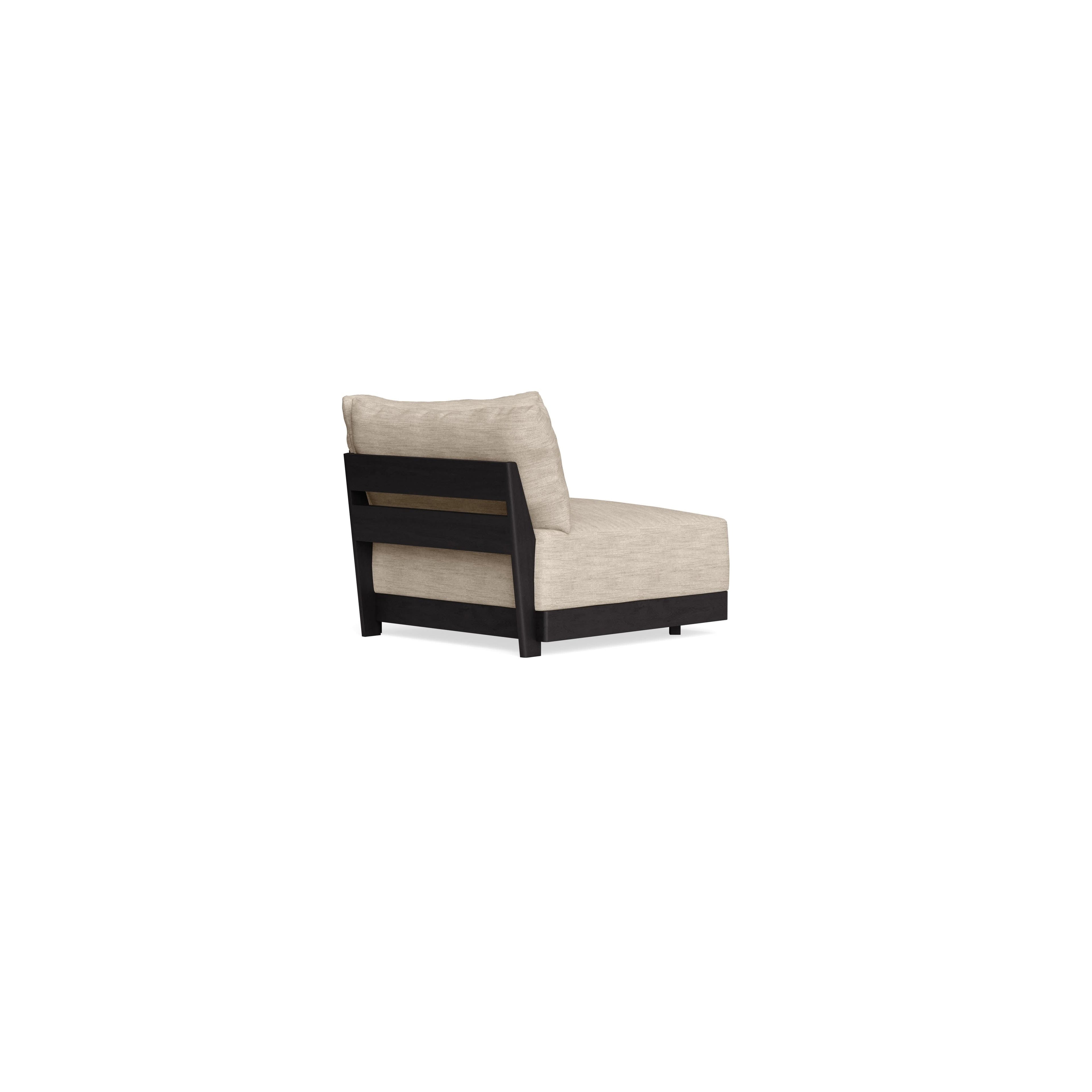 Modular Bondi Black Corner Chair in Wheat | Memory Foam Blend