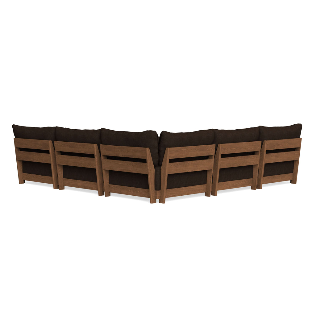 Modular Bondi Espresso 5-Seater Corner Sectional in Espresso | Memory Foam Blend